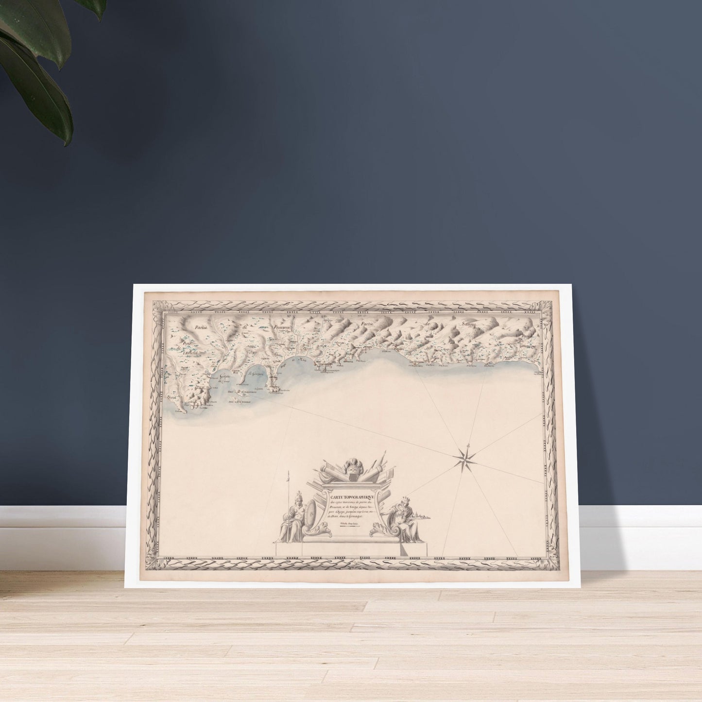 Carte topographique des côtes maritimes de partie de Provence et de Savoie, depuis le port d'Agay jusqu'au cap de Cerve ou de Dian, dans le comté de Gênes (Capo Cervo en Italie). - image 52949287993677