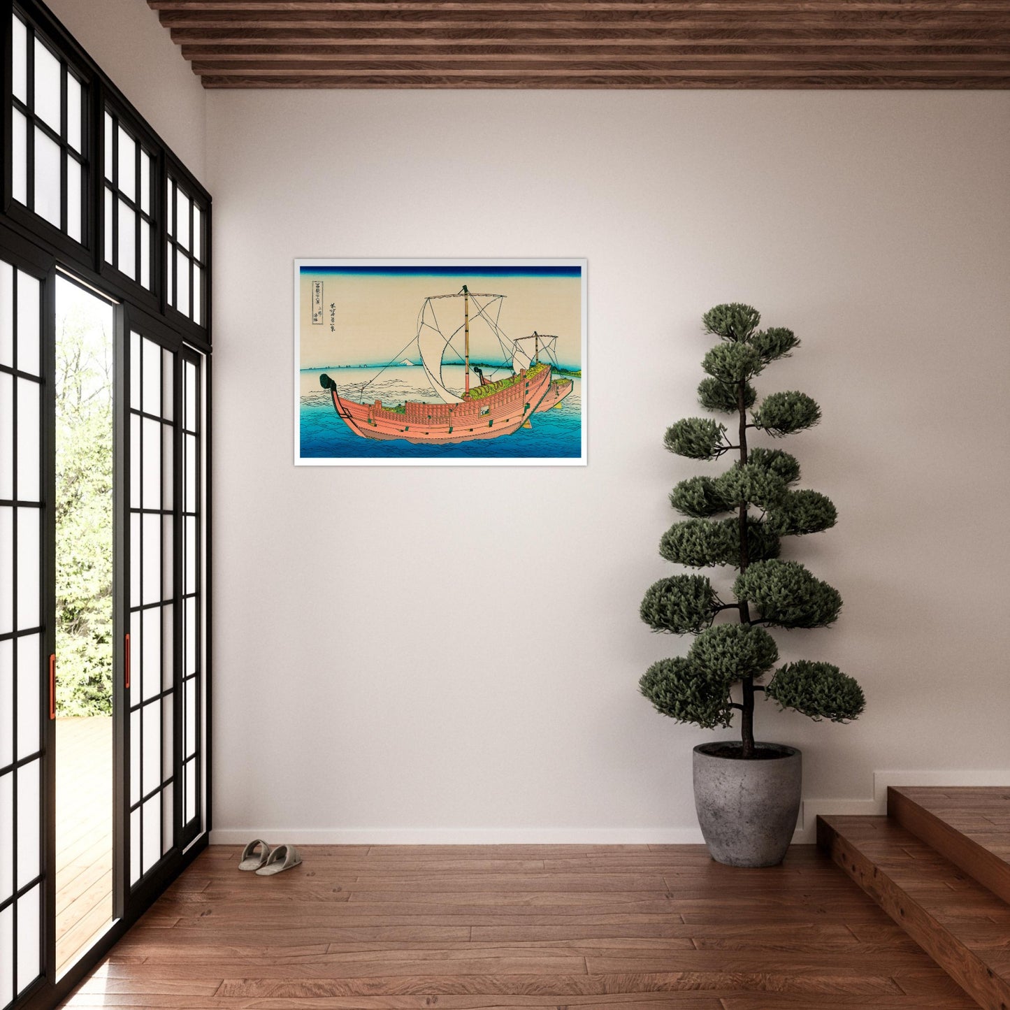 La route maritime de la province de Kazusa, estampe japonaise par Katsushika Hokusai - image 53791752945997