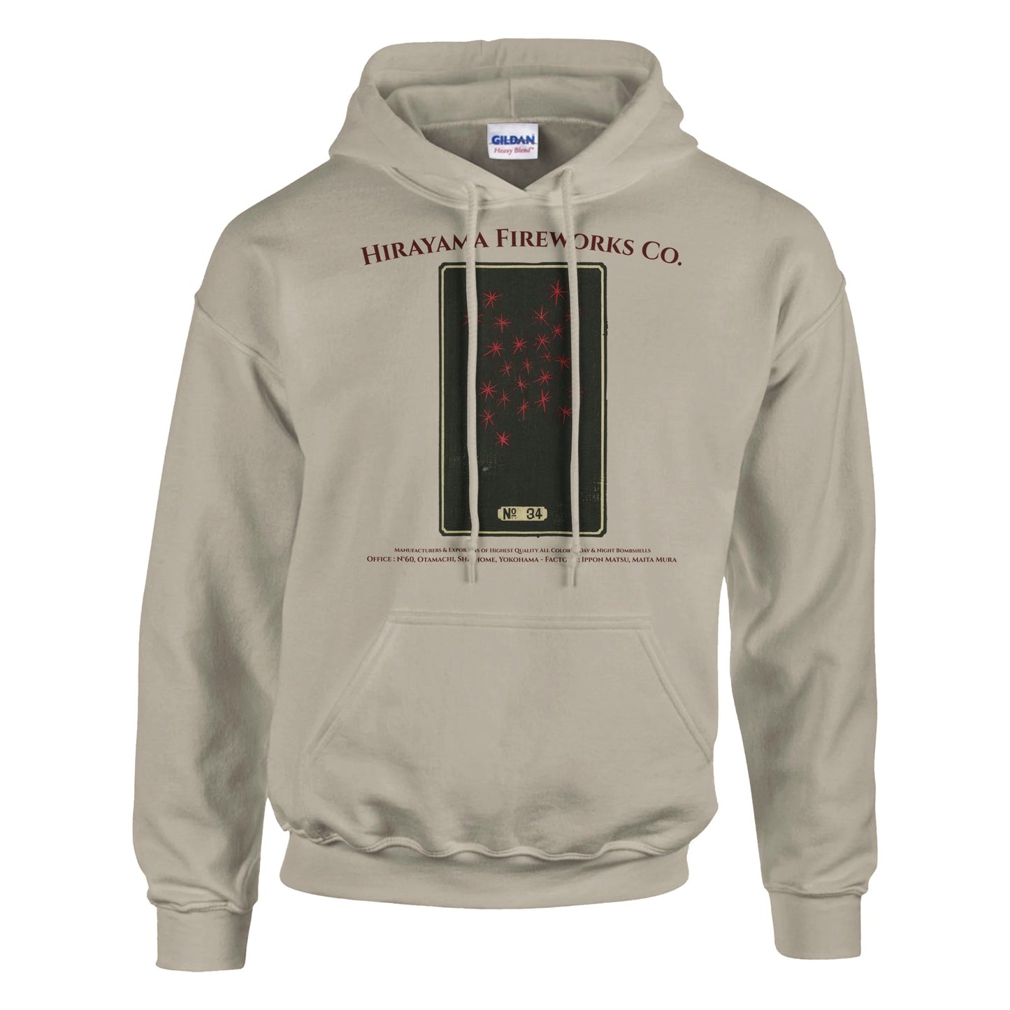 Sweat Hirayama Fireworks Co, modèle n°34 - Couleur Sable
