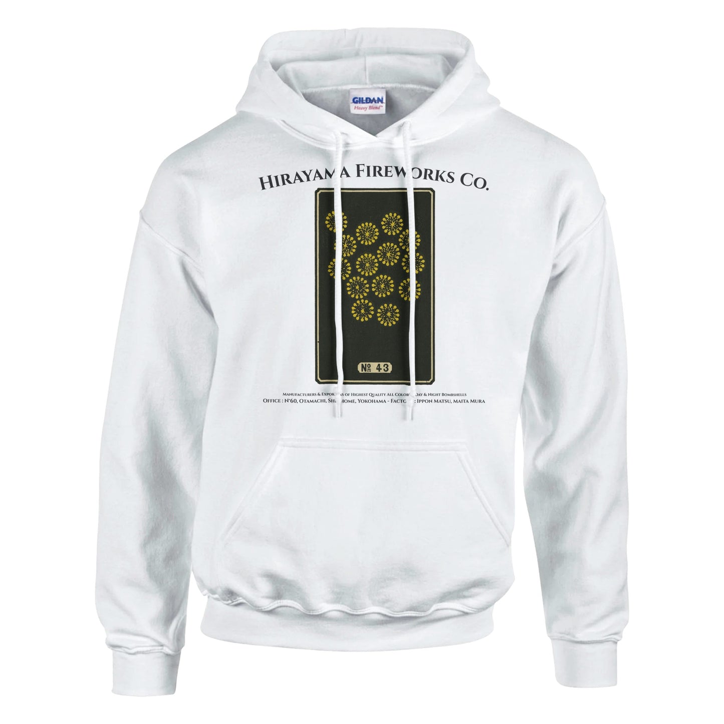 Sweat Hirayama Fireworks Co, modèle n°43 - Couleur Blanc