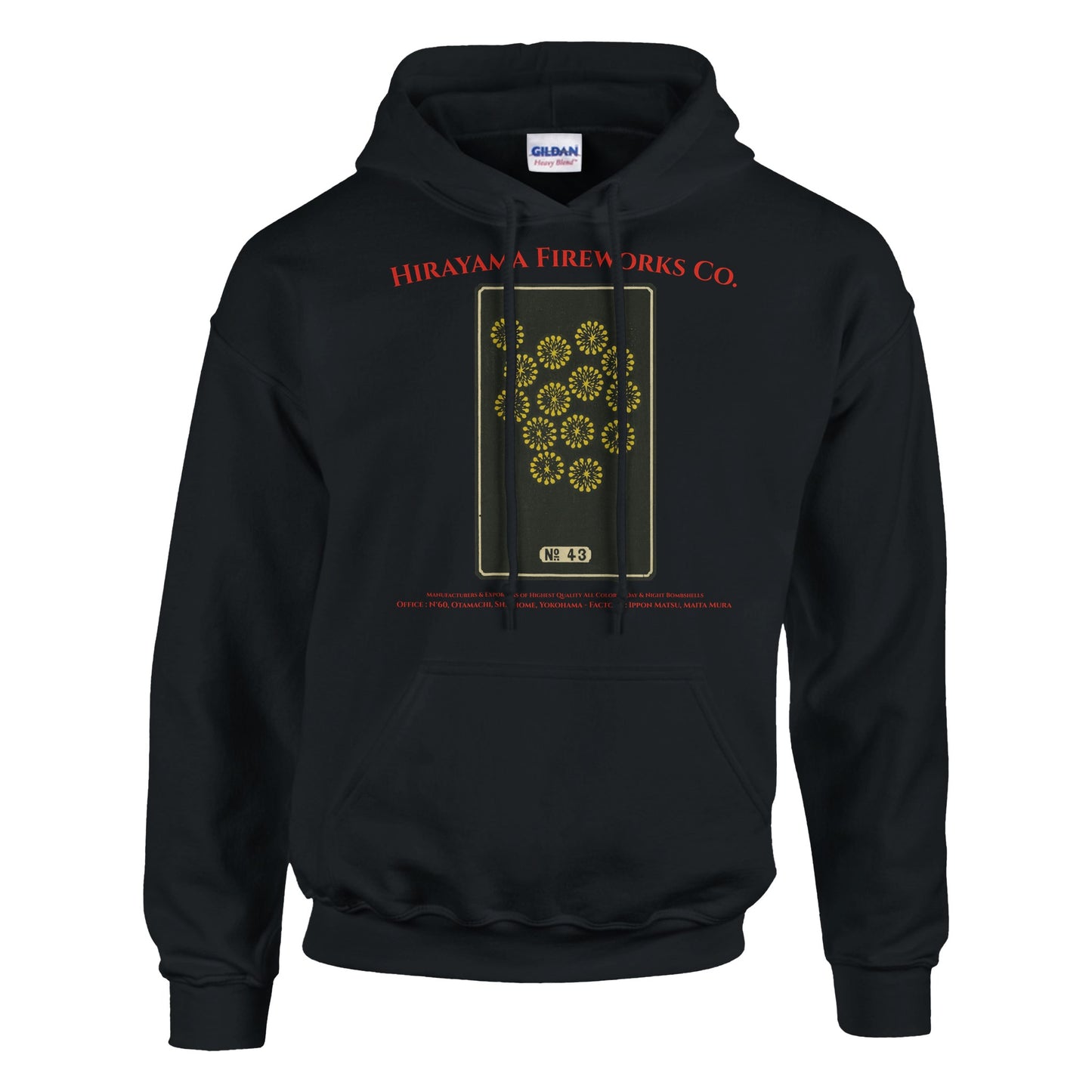 Sweat Hirayama Fireworks Co, modèle n°43 - Couleur Noir