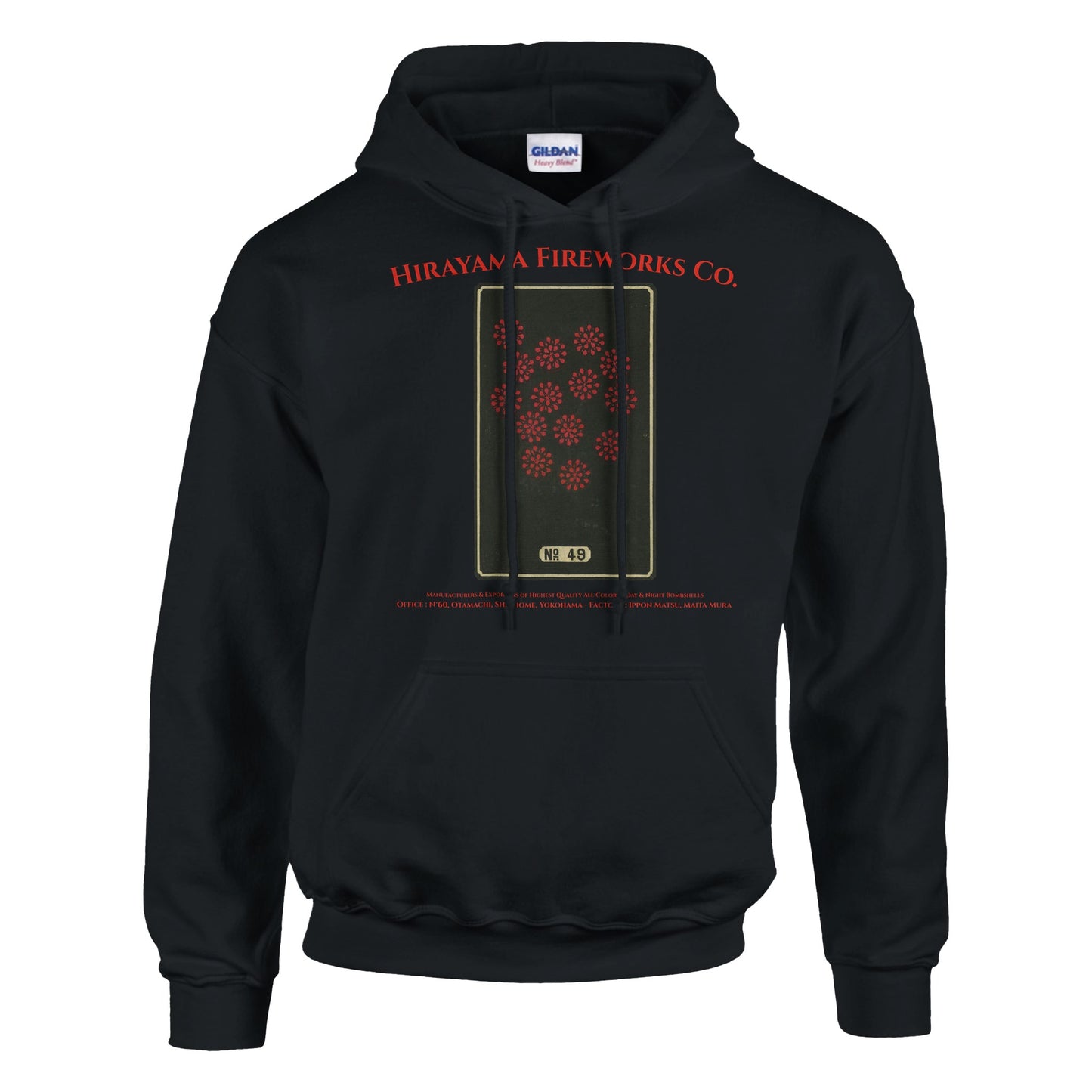 Sweat Hirayama Fireworks Co, modèle n°49 - Couleur Noir