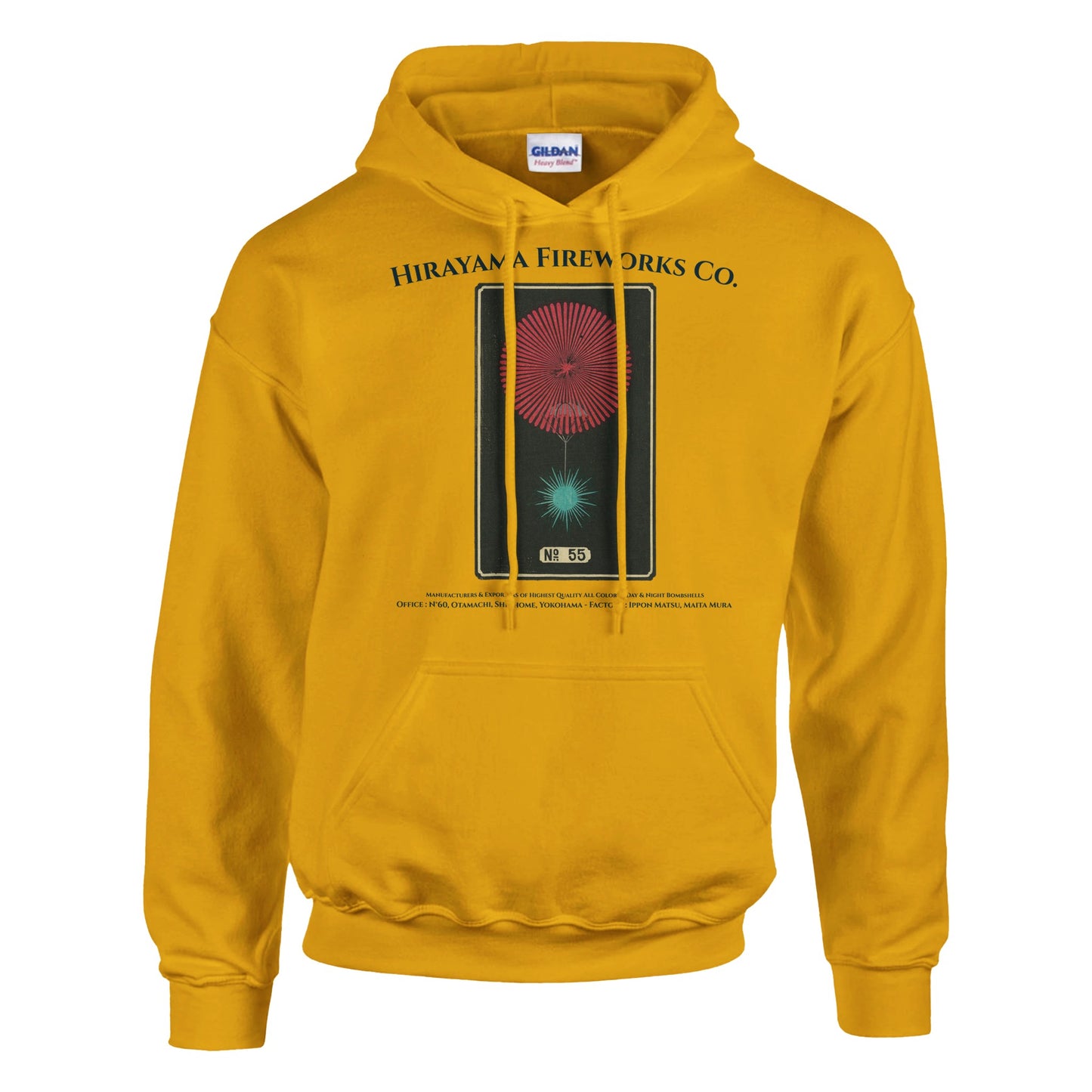 Sweat Hirayama Fireworks Co, modèle n°55 - Couleur Or