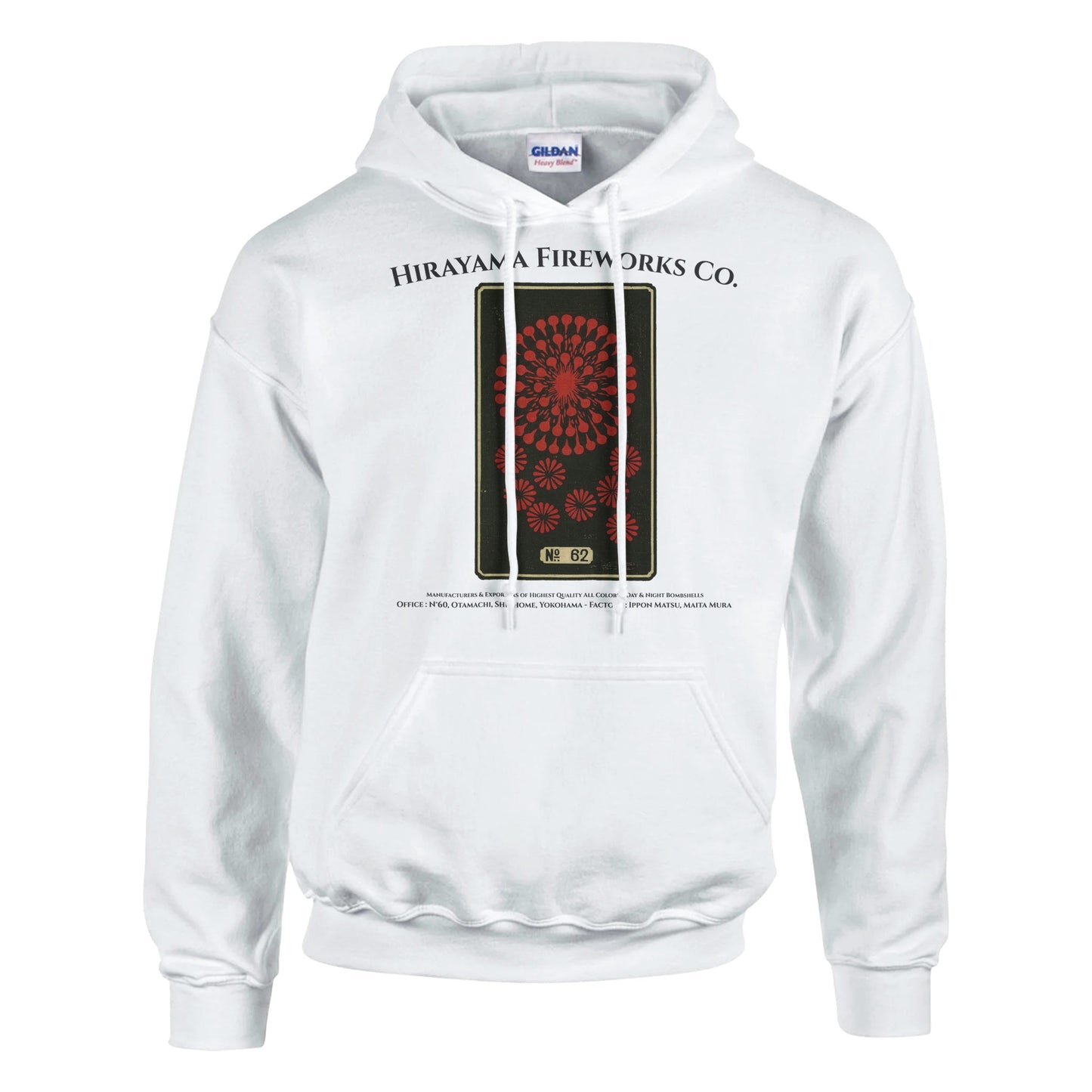 Sweat Hirayama Fireworks Co, modèle n°62 - Couleur Blanc