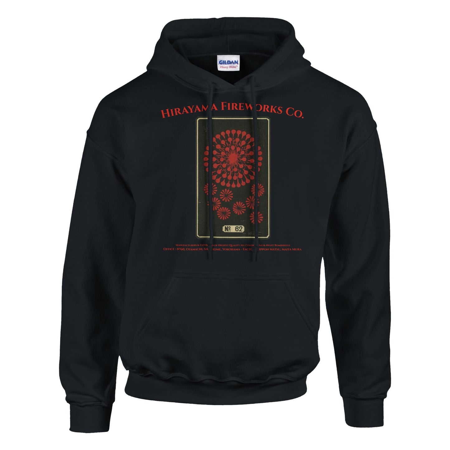 Sweat Hirayama Fireworks Co, modèle n°62 - Couleur Noir