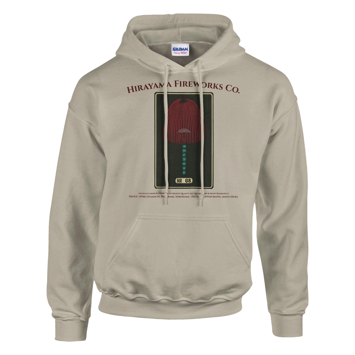 Sweat Hirayama Fireworks Co, modèle n°68 - Couleur Sable