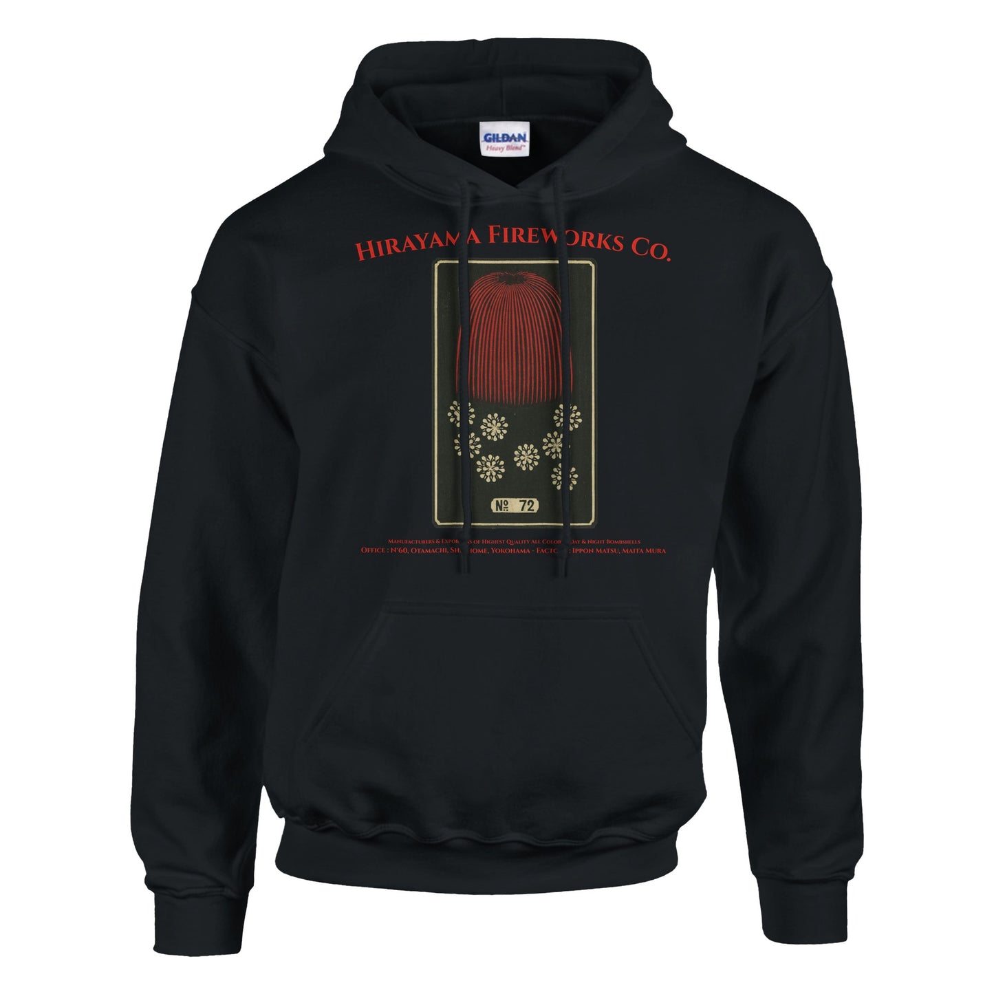 Sweat Hirayama Fireworks Co, modèle n°72 - Couleur Noir