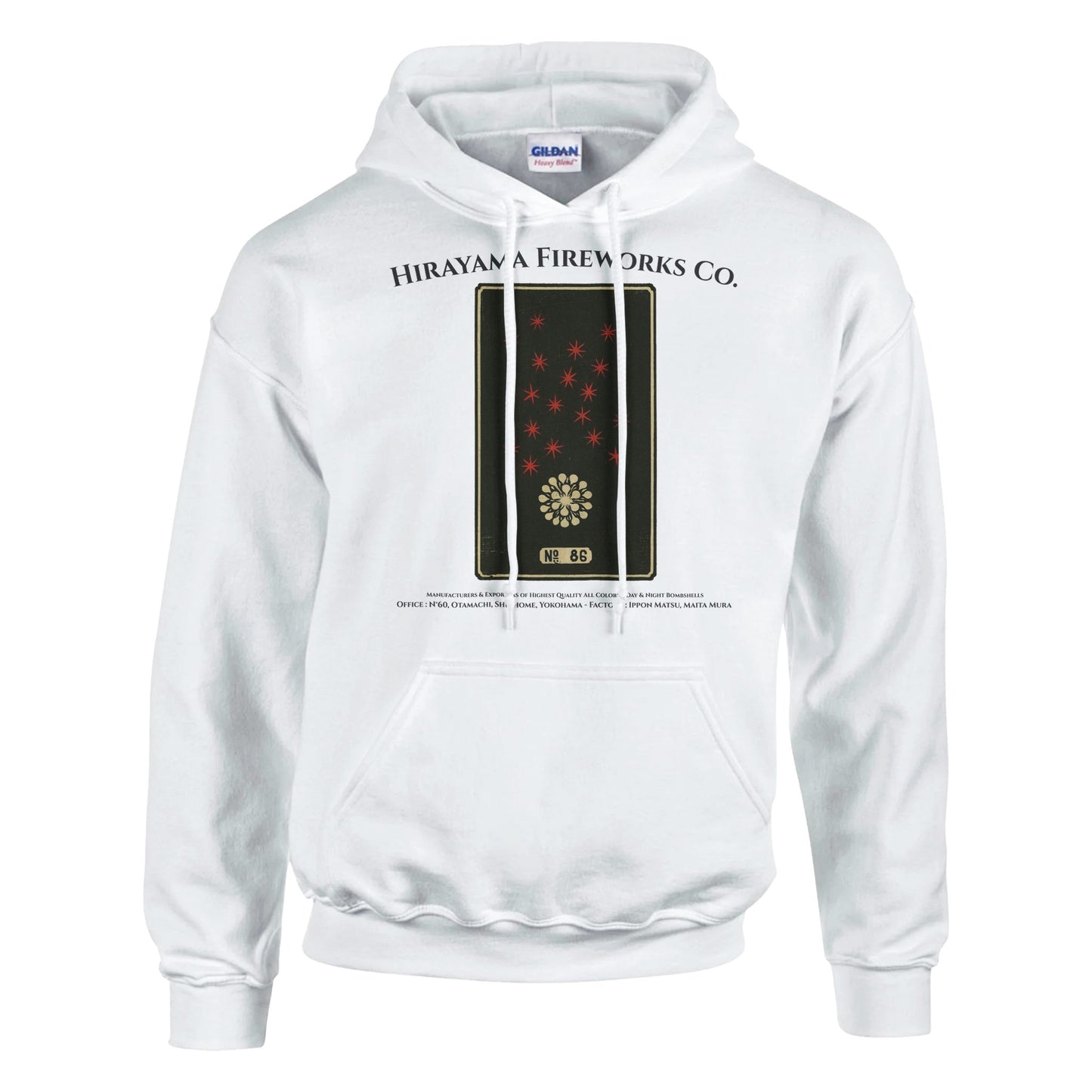 Sweat Hirayama Fireworks Co, modèle n°86 - Couleur Blanc