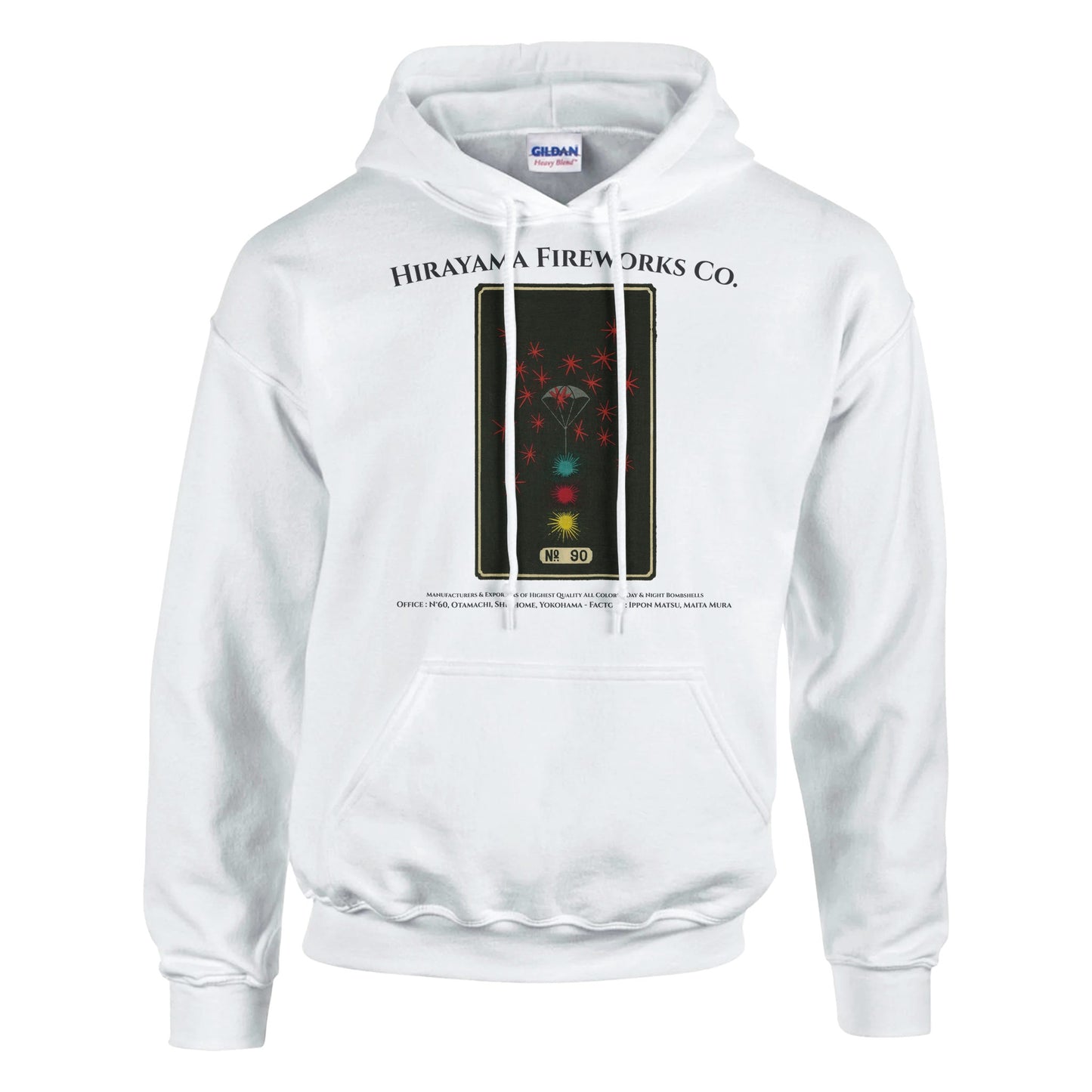 Sweat Hirayama Fireworks Co, modèle n°90 - Couleur Blanc