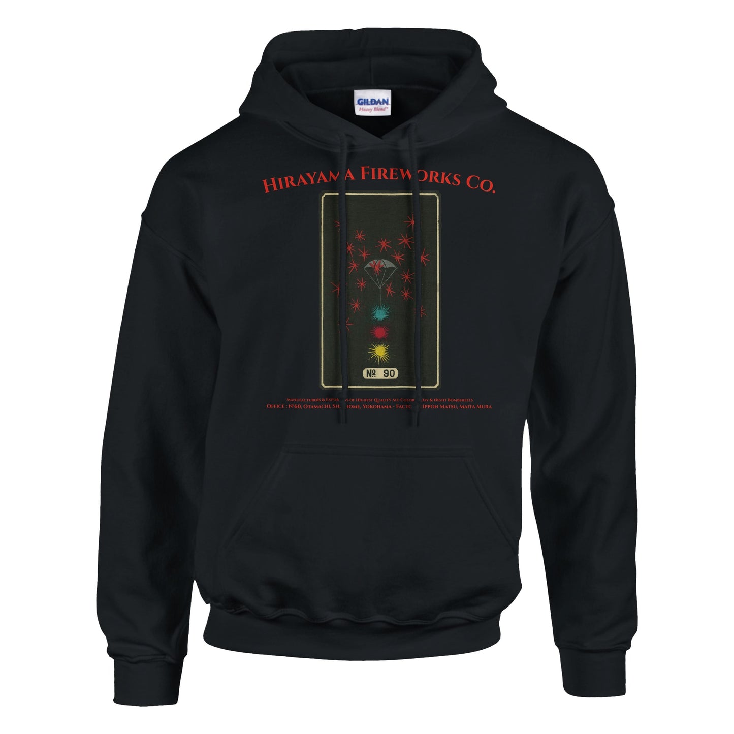 Sweat Hirayama Fireworks Co, modèle n°90 - Couleur Noir