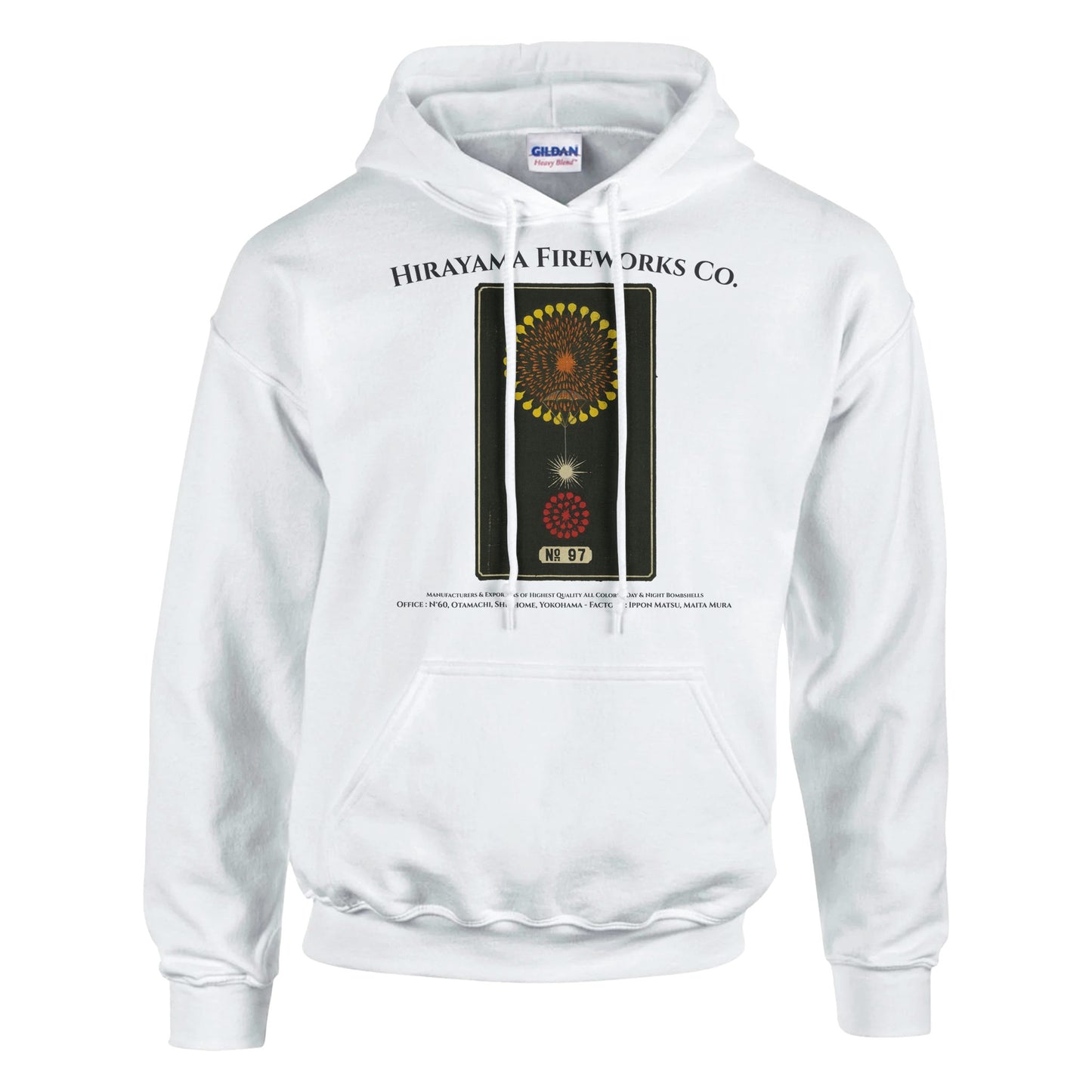 Sweat Hirayama Fireworks Co, modèle n°97 - Couleur Blanc