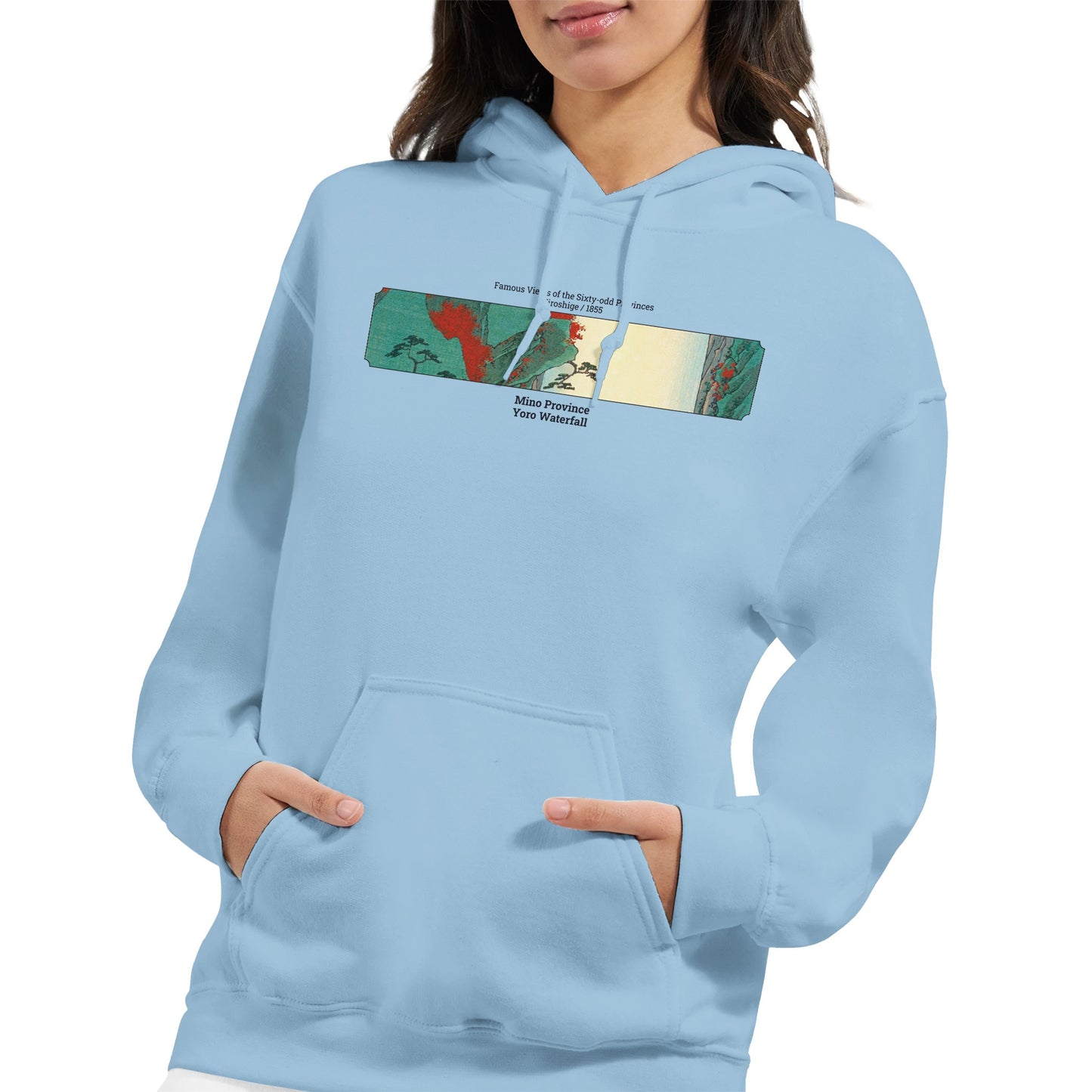 Sweat Hiroshige - Chute d'eau de Yoro - Couleur Bleu clair