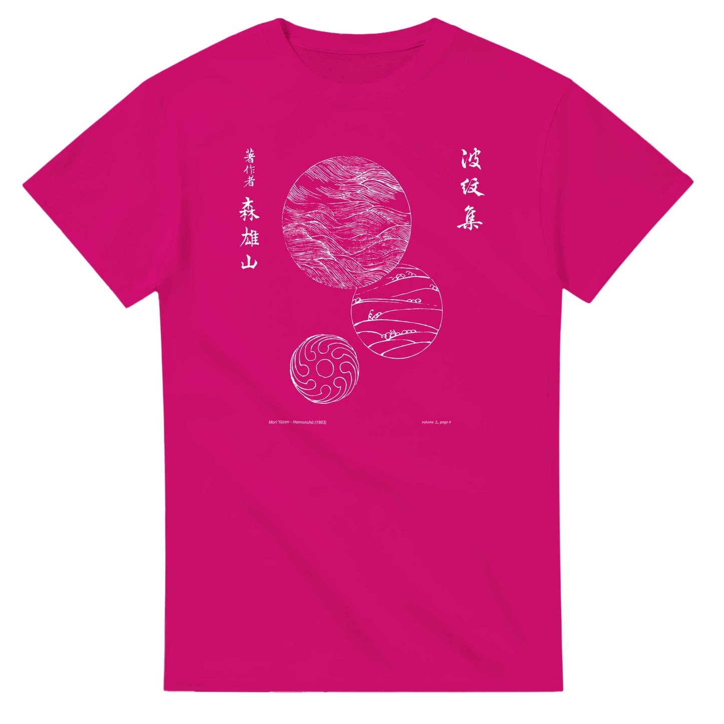 T-shirt motif N°12 Hamonshū premier volume (上), par Mori Yūzan (1903) - Couleur Héliconia