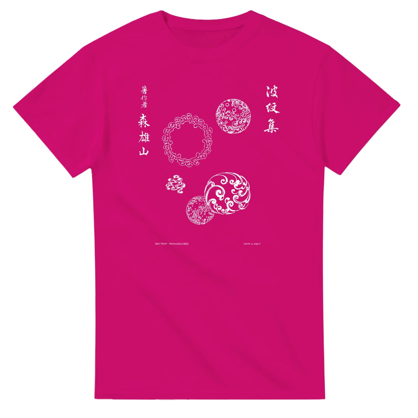 T-shirt motif N°13 Hamonshū volume intermédiaire (中), par Mori Yūzan (1903) - Couleur Héliconia