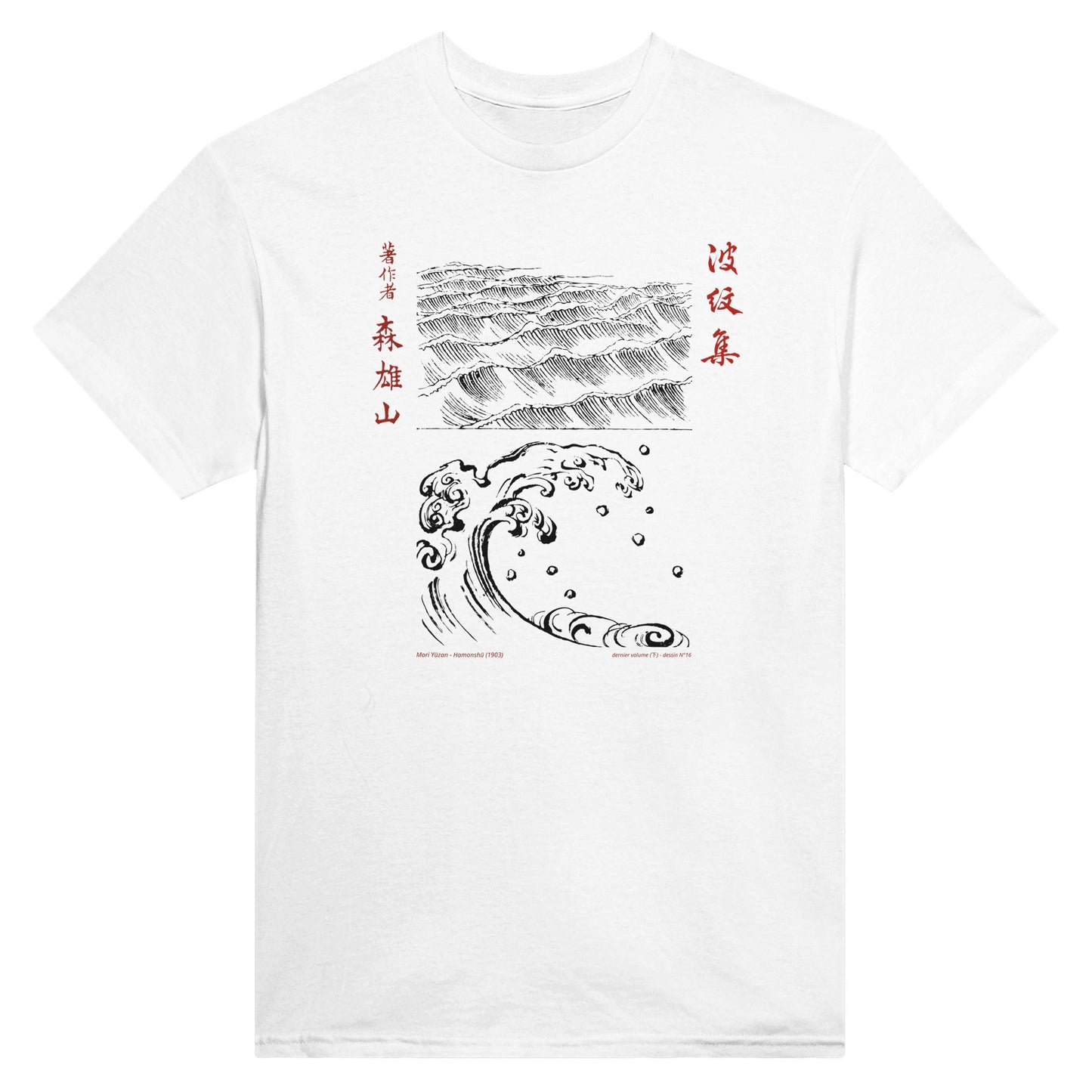 T-shirt motif N°16 Hamonshū dernier volume (下), par Mori Yūzan (1903) - Couleur Blanc
