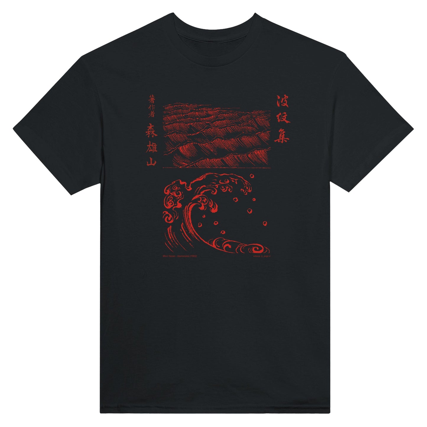 T-shirt motif N°16 Hamonshū dernier volume (下), par Mori Yūzan (1903) - Couleur Noir