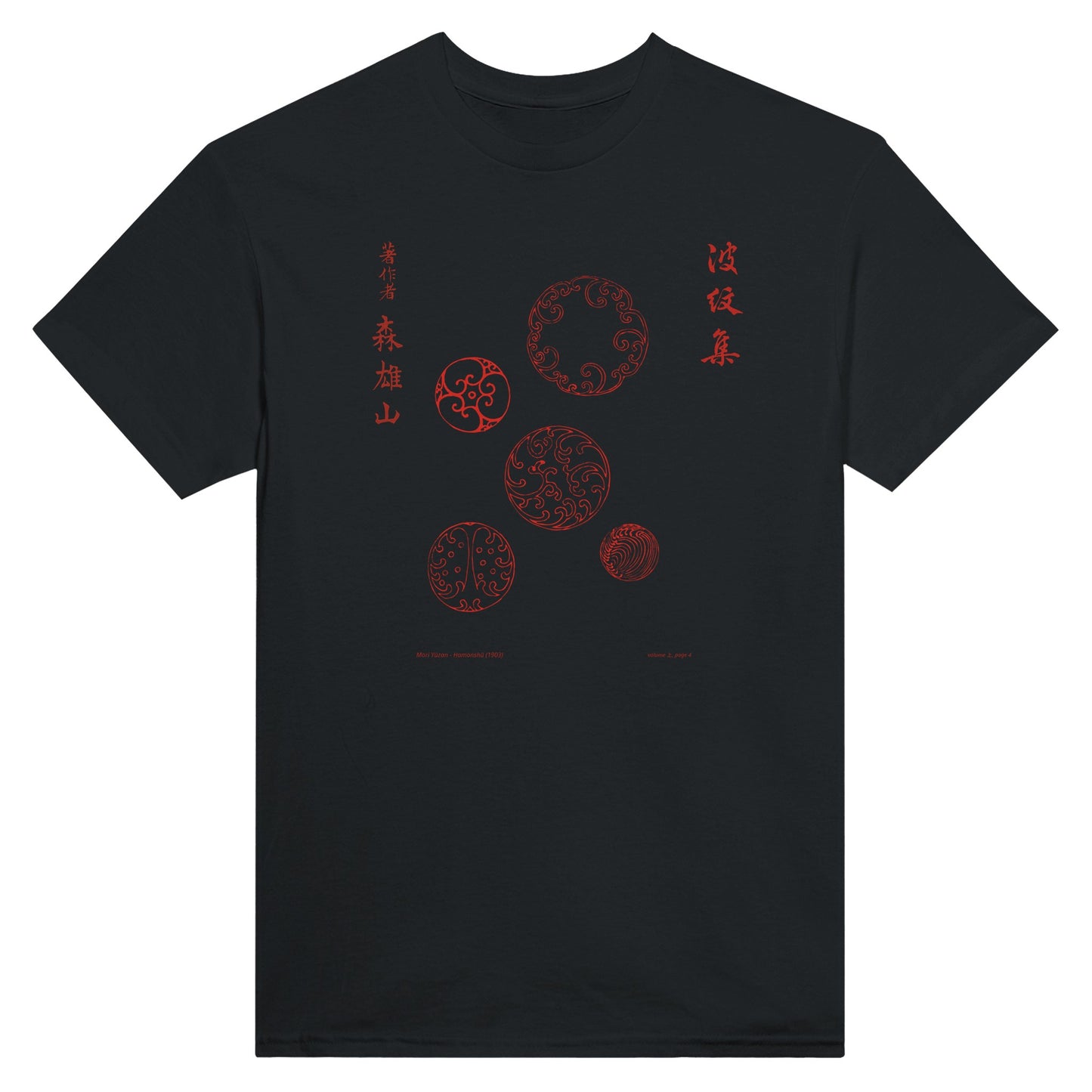 T-shirt motif N°25 Hamonshū dernier volume (下), par Mori Yūzan (1903) - Couleur Noir