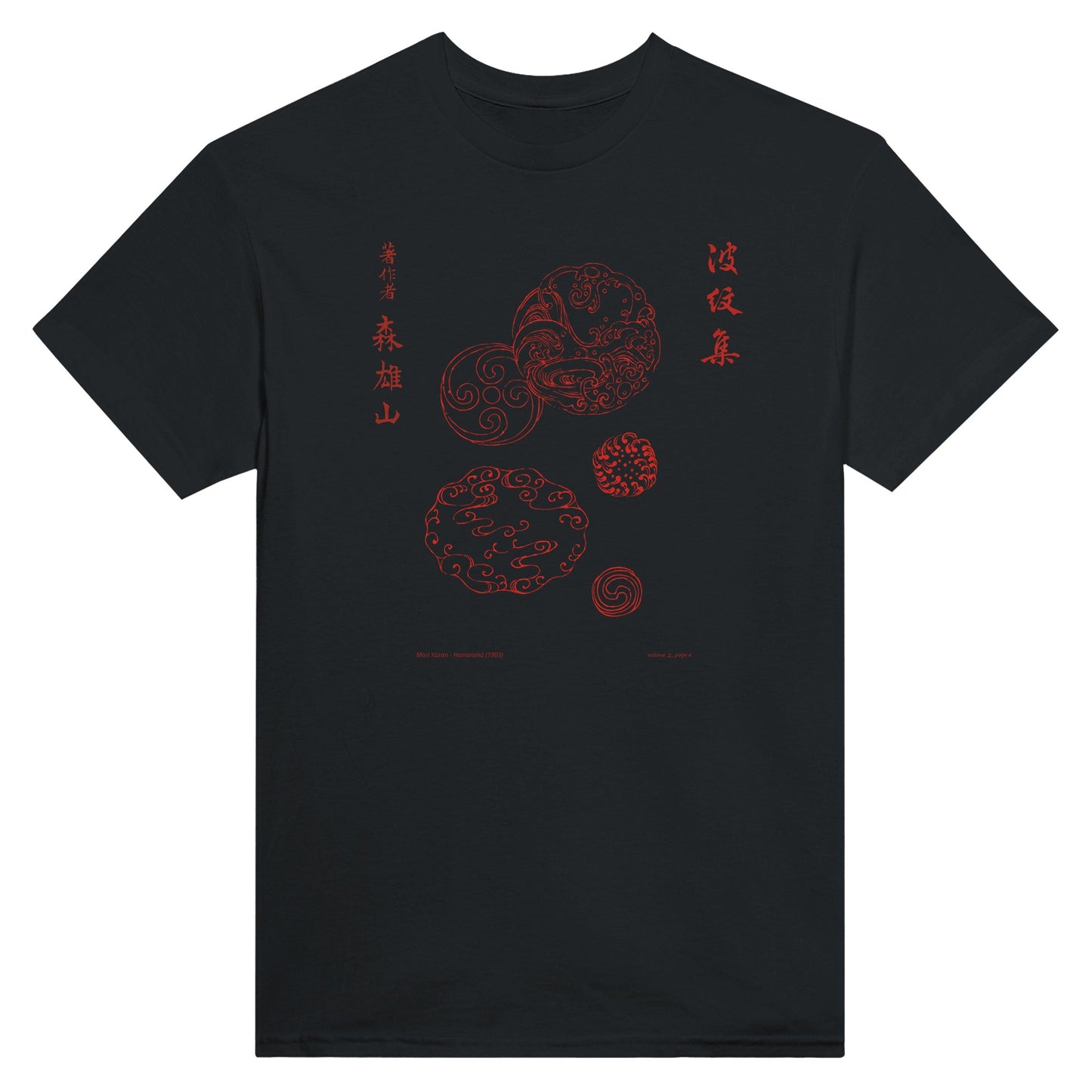 T-shirt motif N°25 Hamonshū premier volume (上), par Mori Yūzan (1903) - Couleur Noir