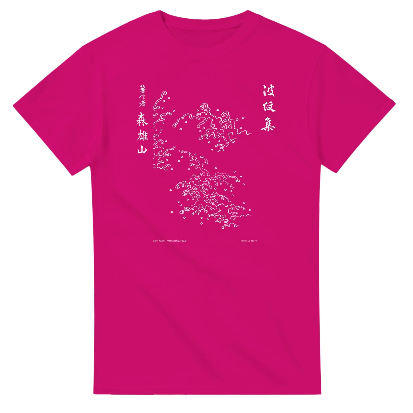 T-shirt motif N°25 Hamonshū volume intermédiaire (中), par Mori Yūzan (1903) - Couleur Héliconia