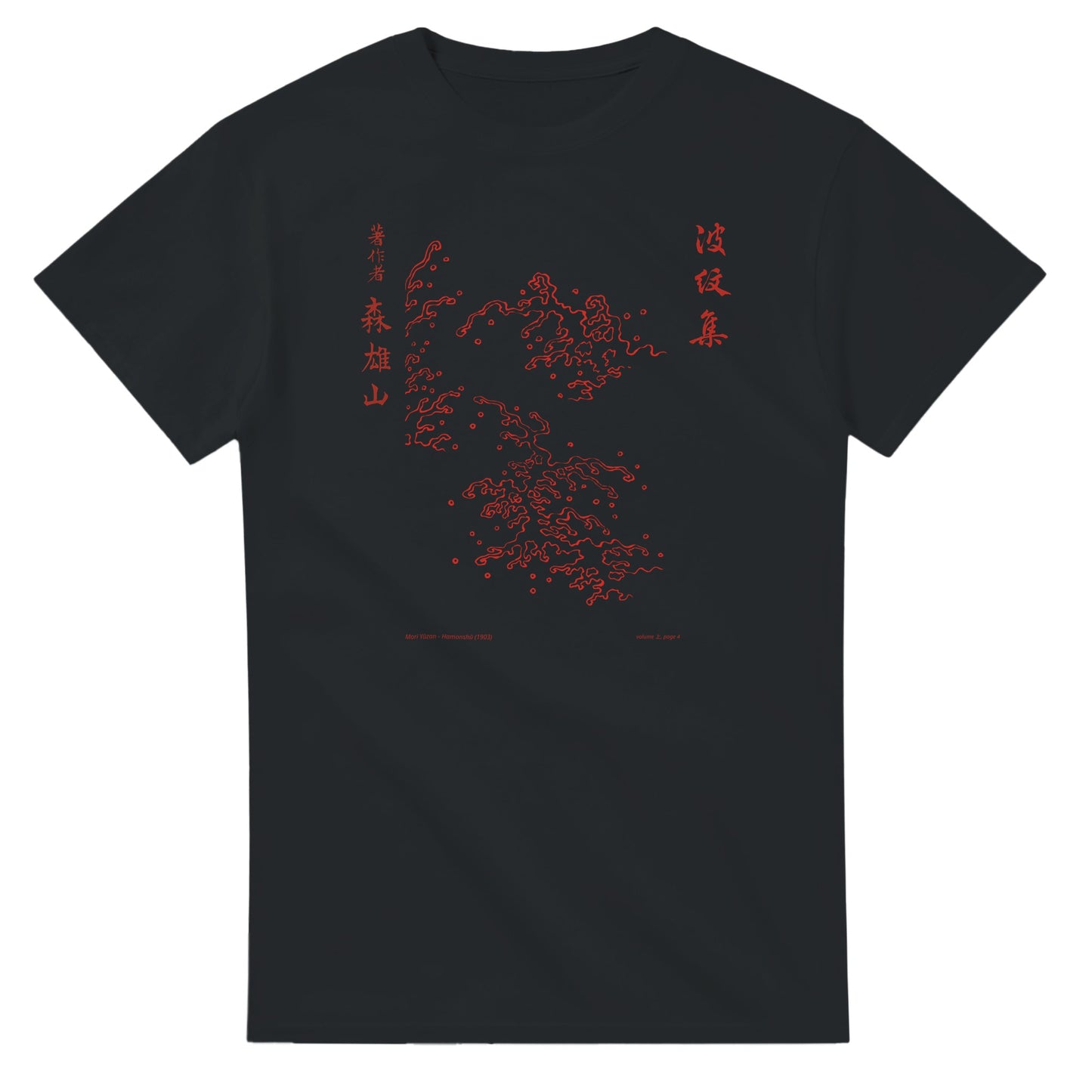 T-shirt motif N°25 Hamonshū volume intermédiaire (中), par Mori Yūzan (1903) - Couleur Noir
