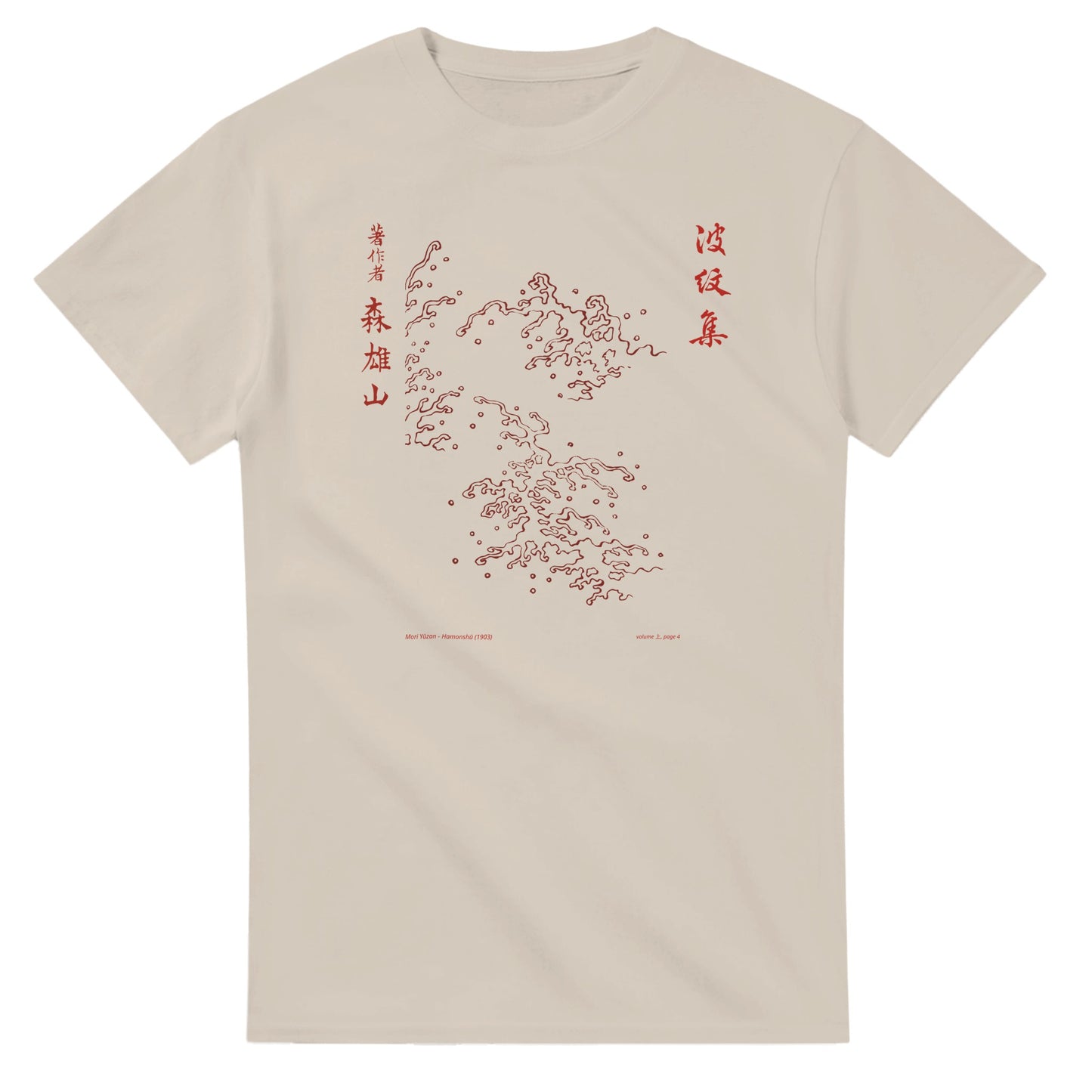 T-shirt motif N°25 Hamonshū volume intermédiaire (中), par Mori Yūzan (1903) - Couleur Sable