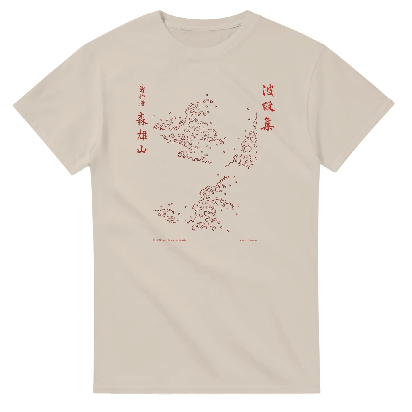 T-shirt motif N°26 Hamonshū volume intermédiaire (中), par Mori Yūzan (1903) - Couleur Sable