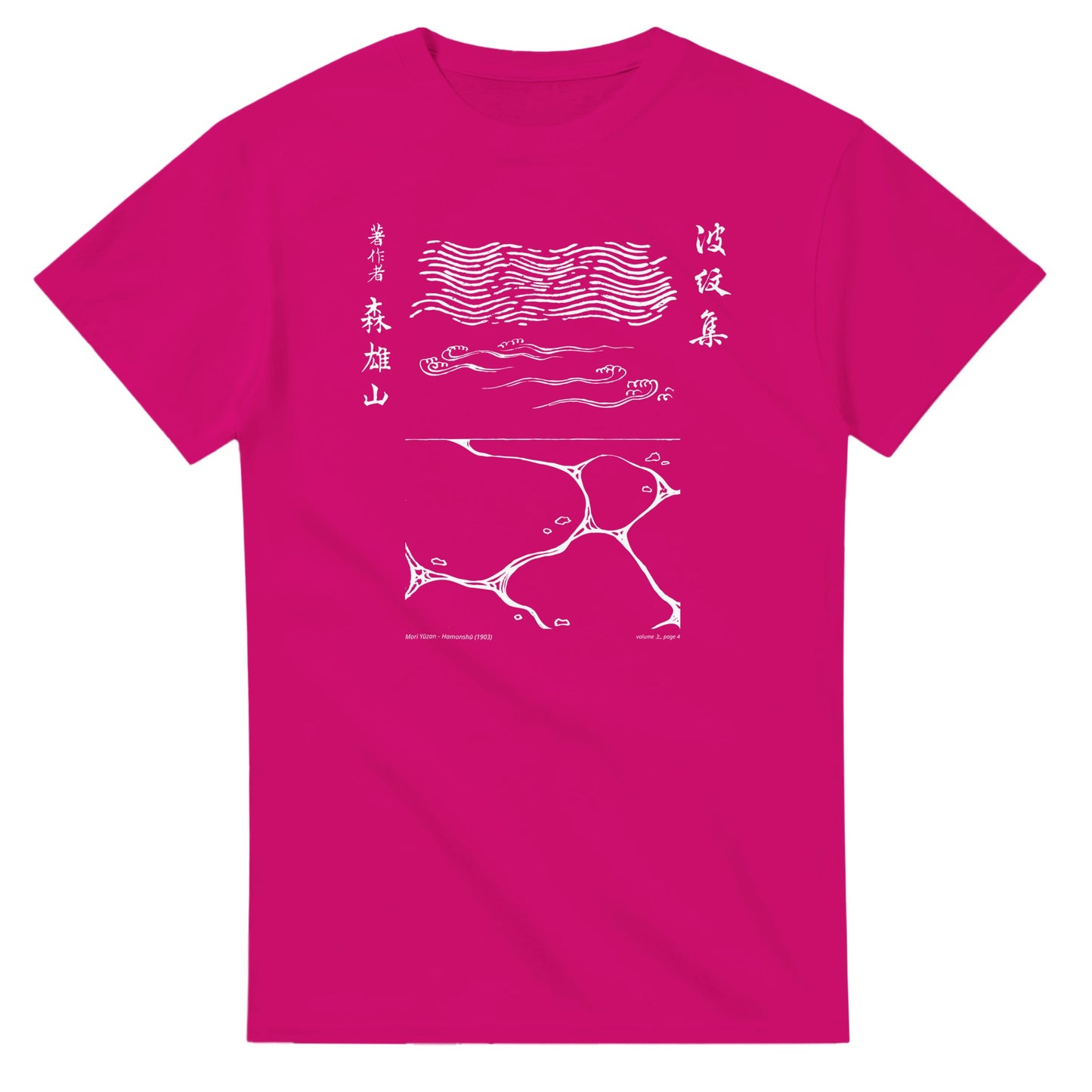 T-shirt motif N°34 Hamonshū volume intermédiaire (中), par Mori Yūzan (1903) - Couleur Héliconia
