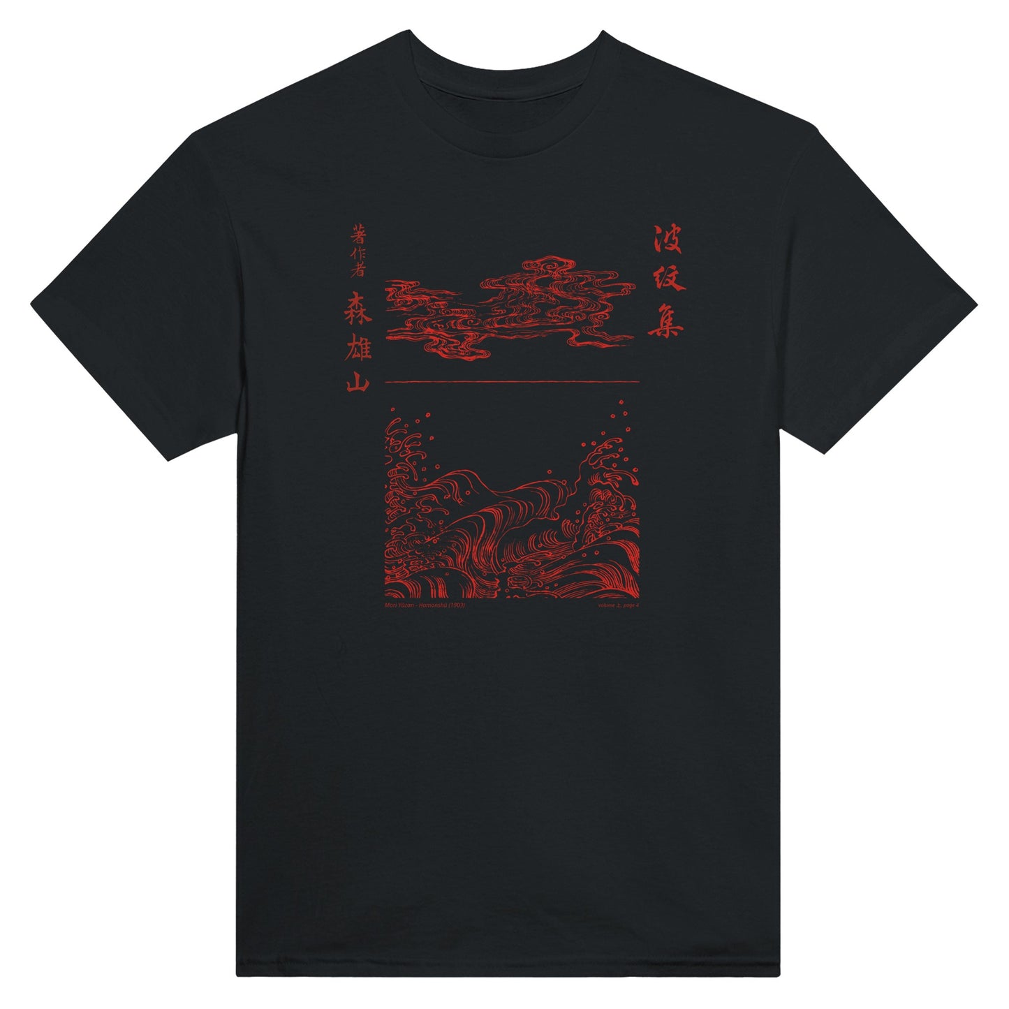 T-shirt motif N°35 Hamonshū volume intermédiaire (中), par Mori Yūzan (1903) - Couleur Noir