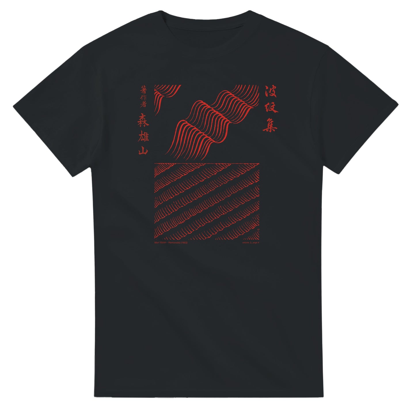 T-shirt motif N°37 Hamonshū dernier volume (下), par Mori Yūzan (1903) - Couleur Noir