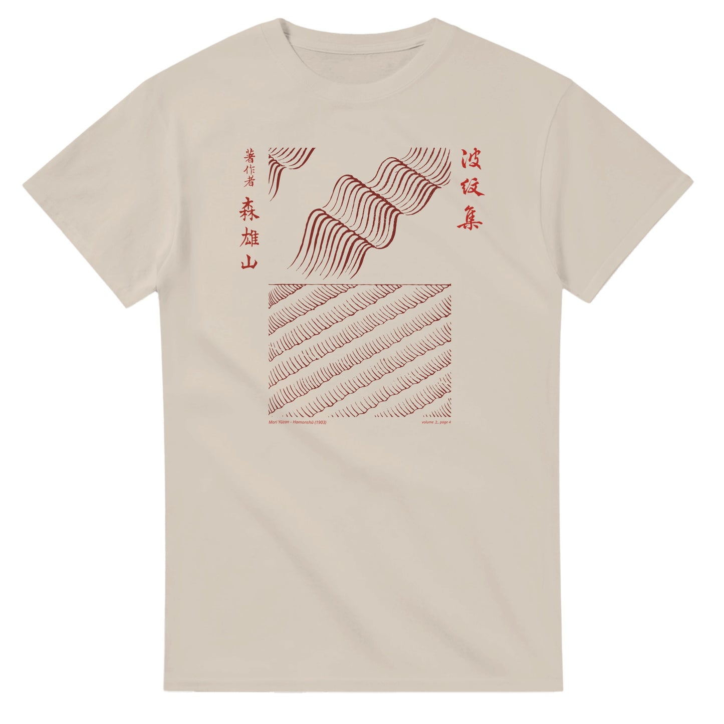 T-shirt motif N°37 Hamonshū dernier volume (下), par Mori Yūzan (1903) - Couleur Sable