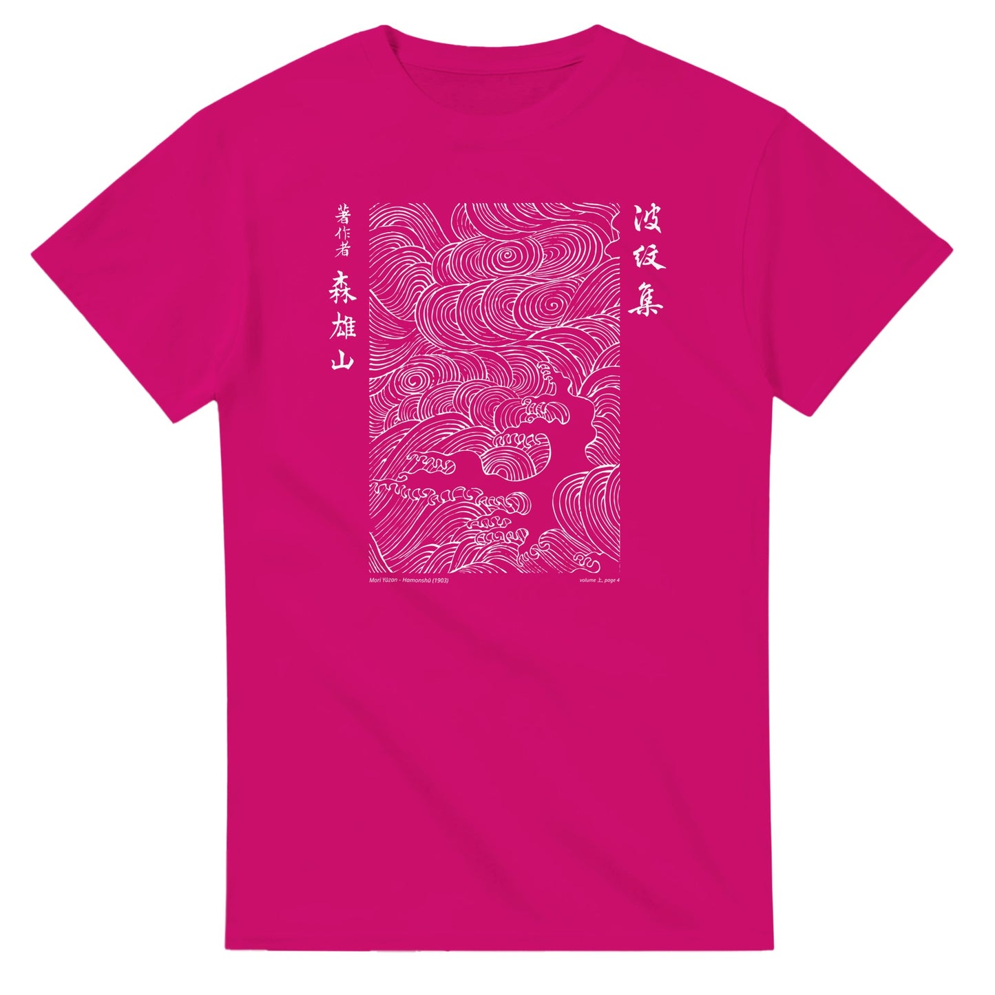 T-shirt motif N°4 Hamonshū premier volume (上), par Mori Yūzan (1903) - Couleur Héliconia