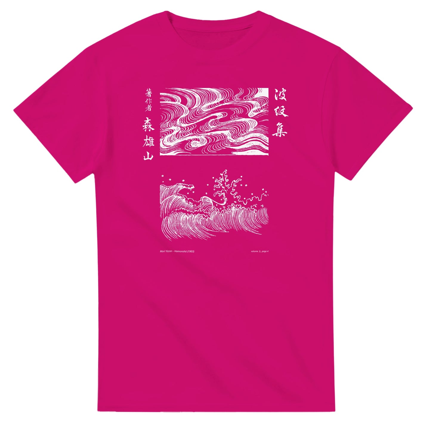 T-shirt motif N°4 Hamonshū volume intermédiaire (中), par Mori Yūzan (1903) - Couleur Héliconia