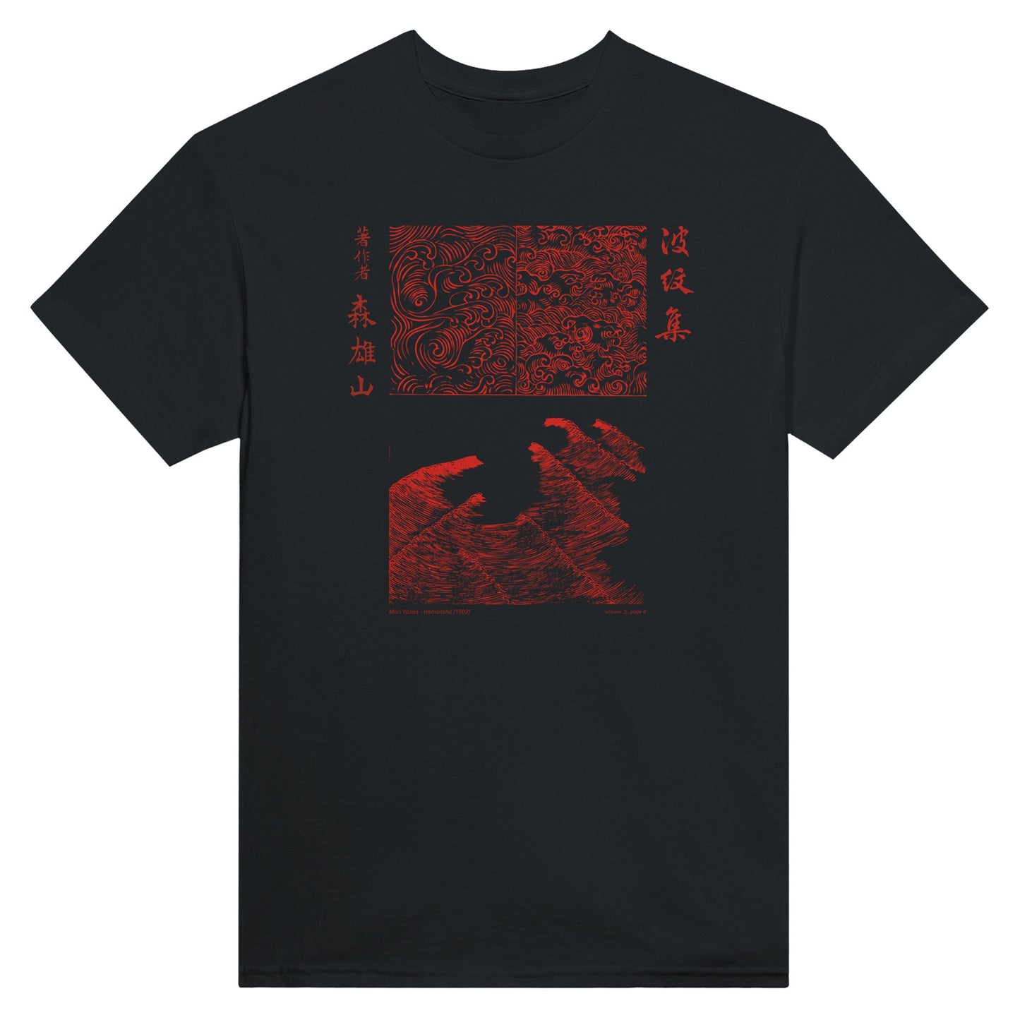 T-shirt motif N°40 Hamonshū volume intermédiaire (中), par Mori Yūzan (1903) - Couleur Noir