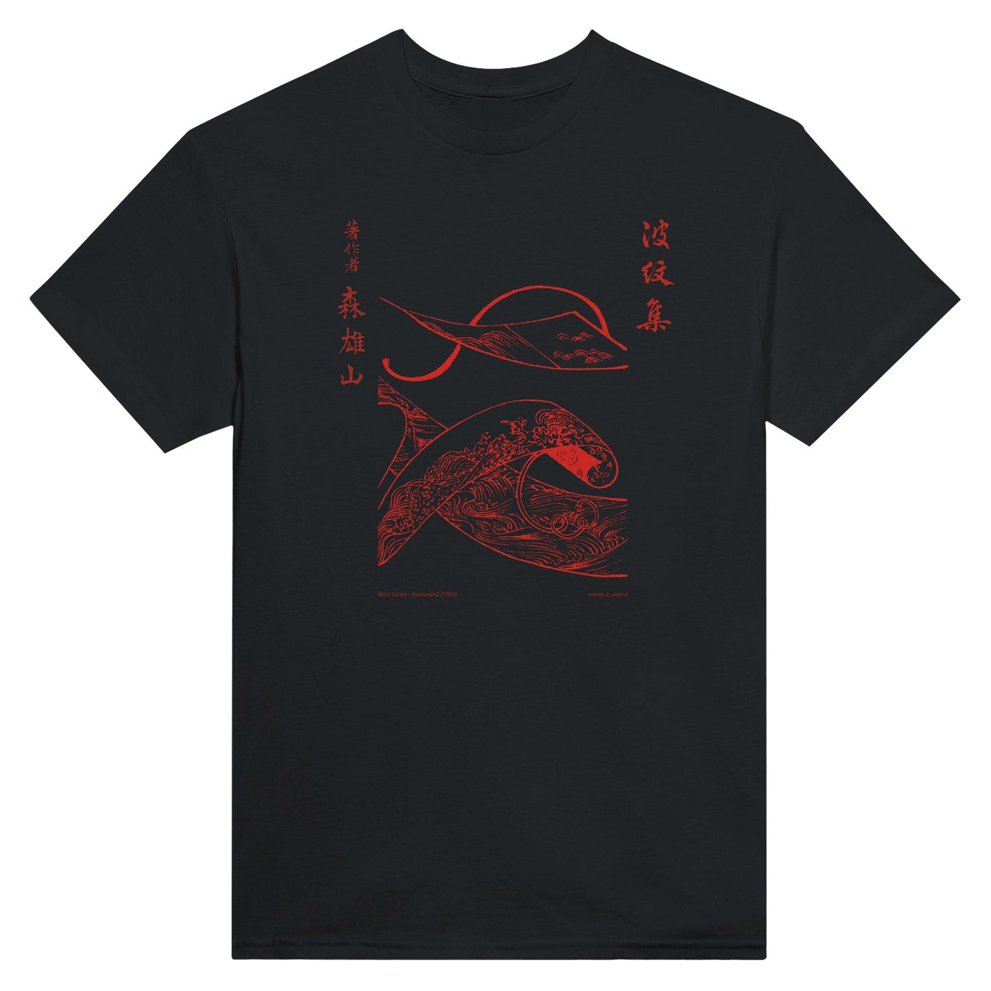 T-shirt motif N°49 Hamonshū dernier volume (下), par Mori Yūzan (1903) - Couleur Noir