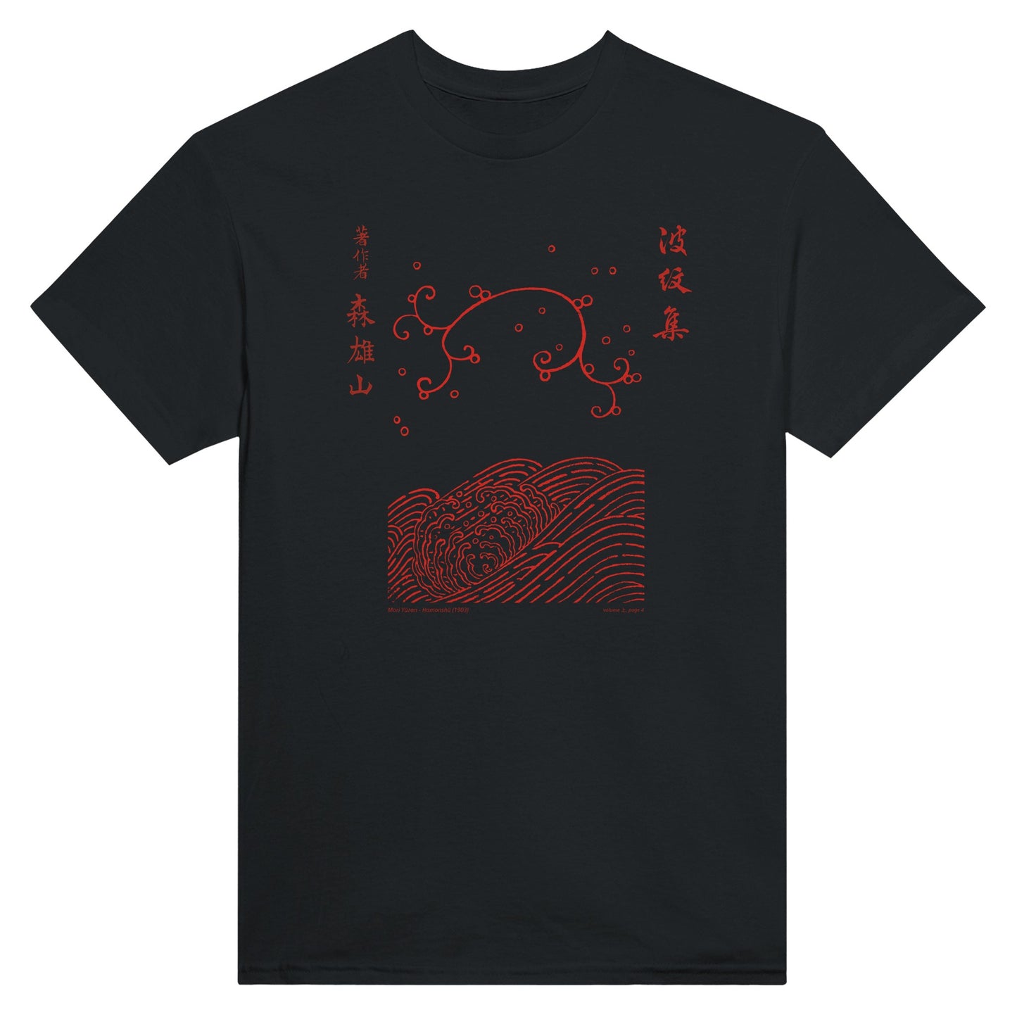 T-shirt motif N°5 Hamonshū dernier volume (下), par Mori Yūzan (1903) - Couleur Noir