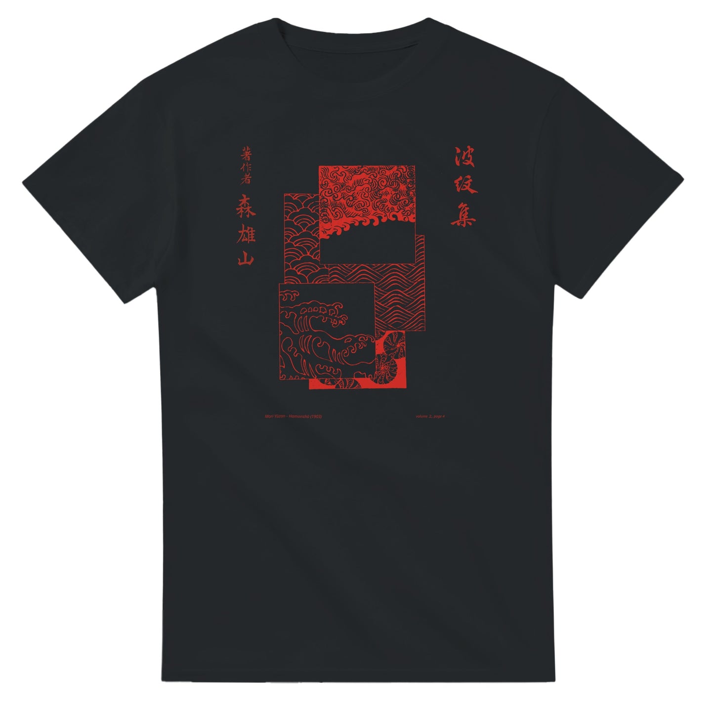 T-shirt motif N°51 Hamonshū volume intermédiaire (中), par Mori Yūzan (1903) - Couleur Noir