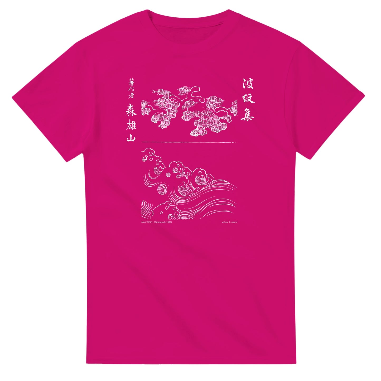 T-shirt motif N°6 Hamonshū premier volume (上), par Mori Yūzan (1903) - Couleur Héliconia