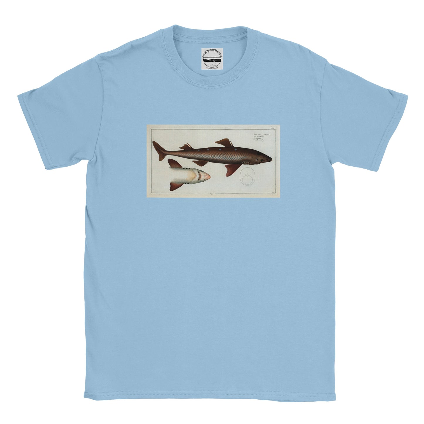 T-Shirt Requin «L'Aiguillât» - Squalus Acanthias - Couleur Bleu clair