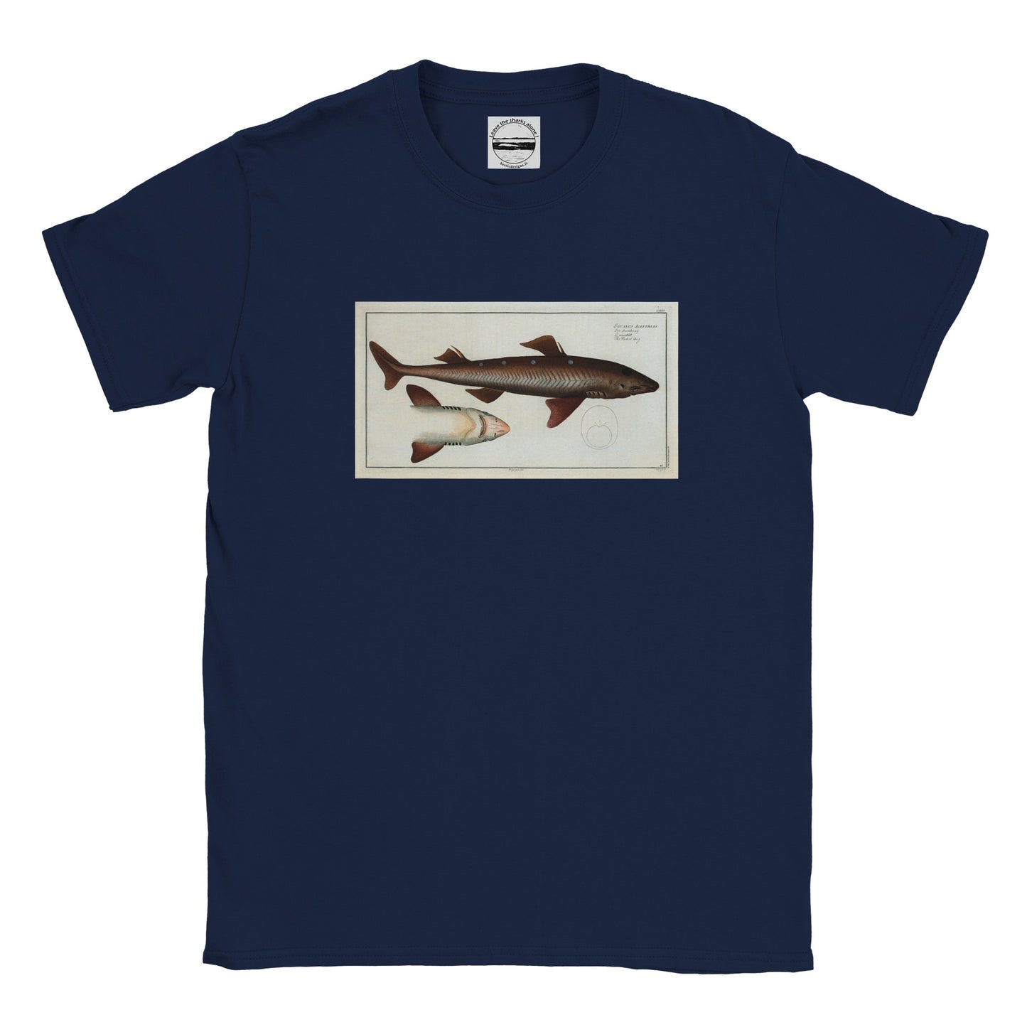 T-Shirt Requin «L'Aiguillât» - Squalus Acanthias - Couleur Bleu marine