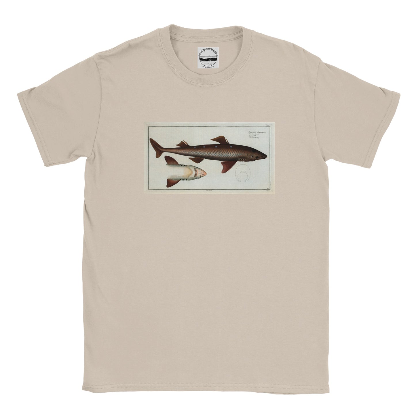 T-Shirt Requin «L'Aiguillât» - Squalus Acanthias - Couleur Sable