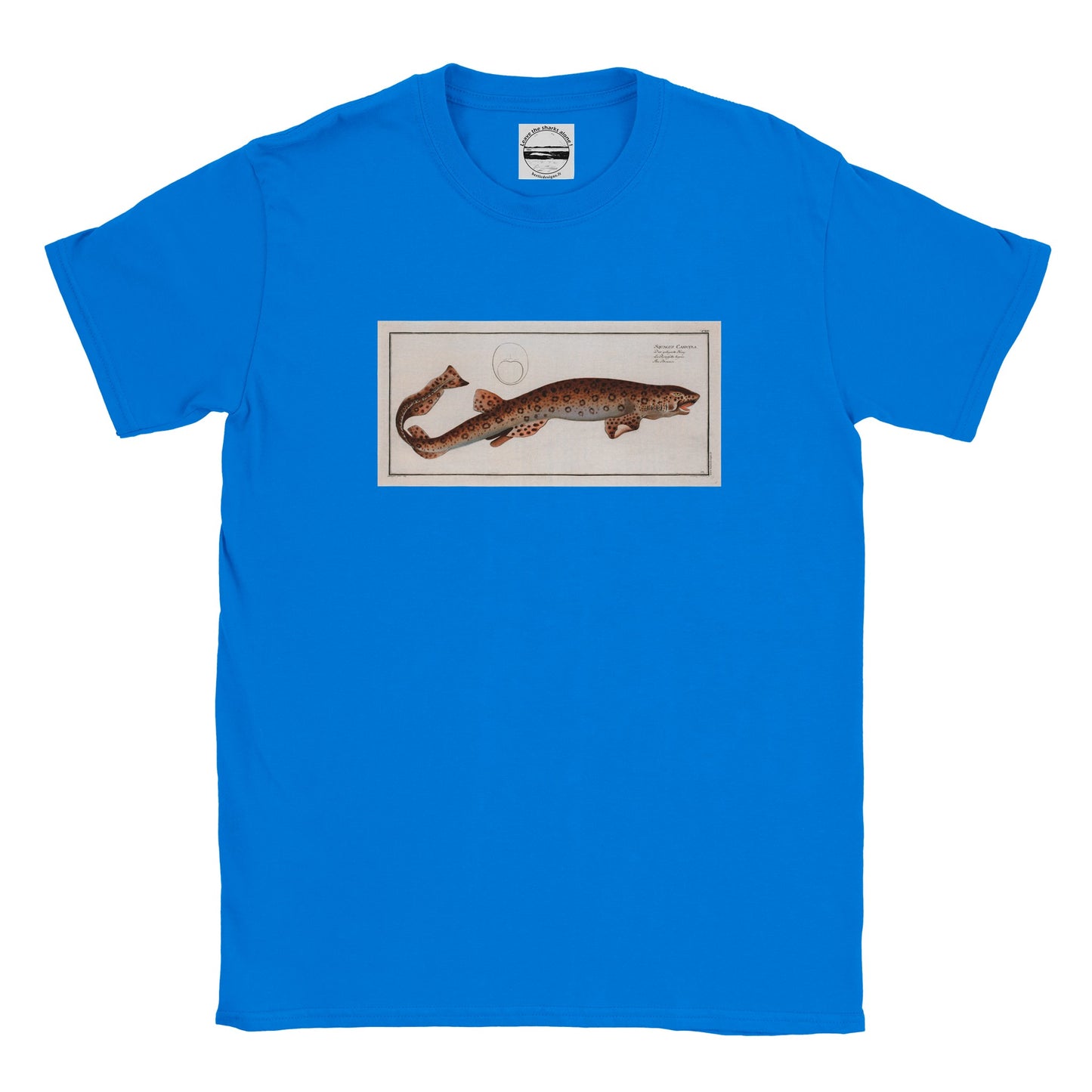 T-Shirt Requin «La Roussette tigrée» - Squalus Canicula - Couleur Bleu roi