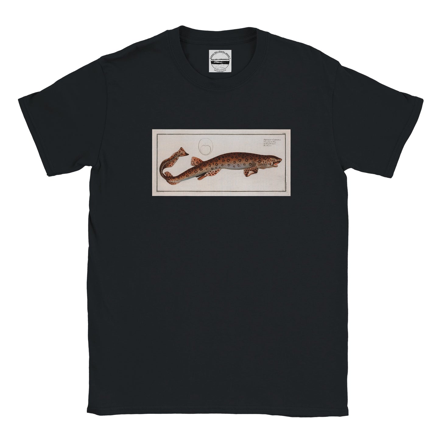 T-Shirt Requin «La Roussette tigrée» - Squalus Canicula - Couleur Noir