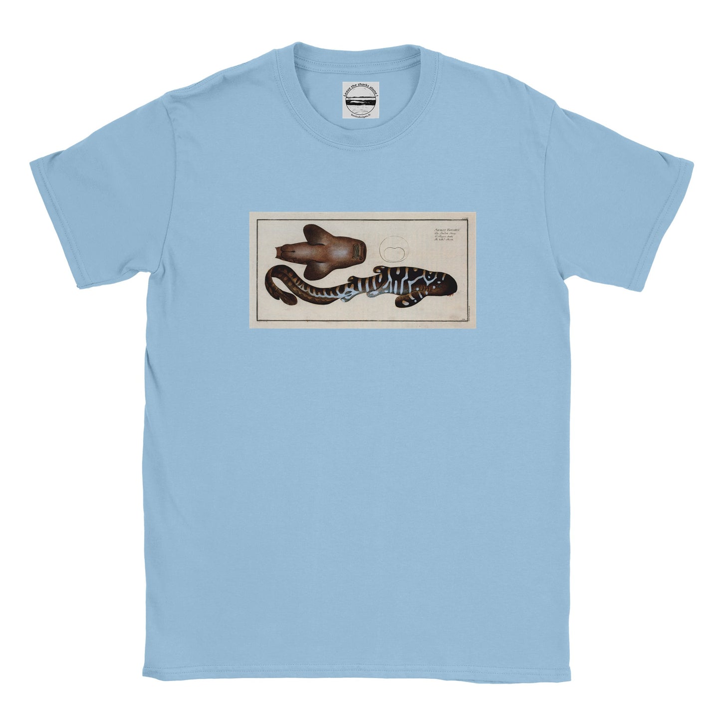 T-Shirt Requin «Le Barbu» - Squalus Fasciatus - Couleur Bleu clair