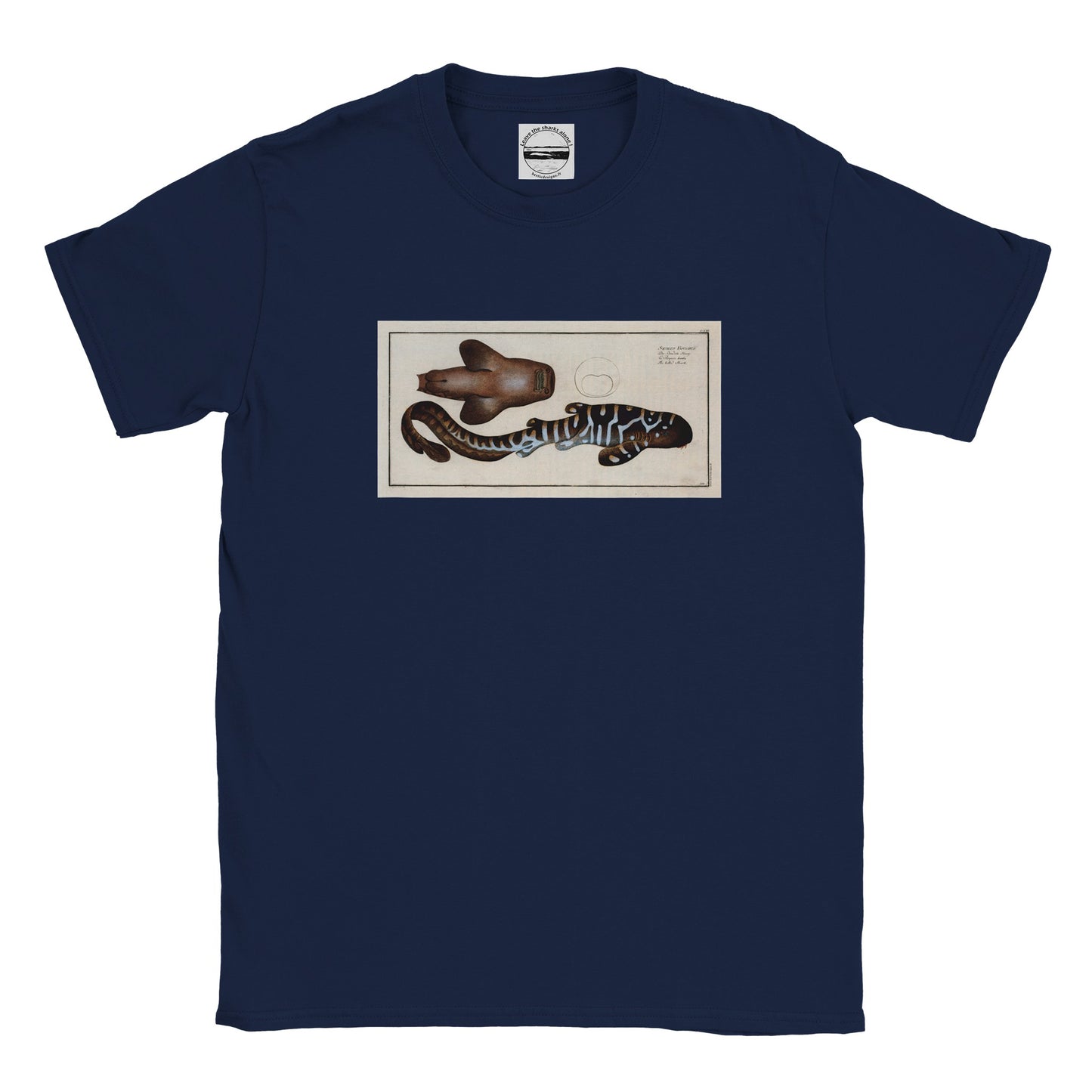 T-Shirt Requin «Le Barbu» - Squalus Fasciatus - Couleur Bleu marine