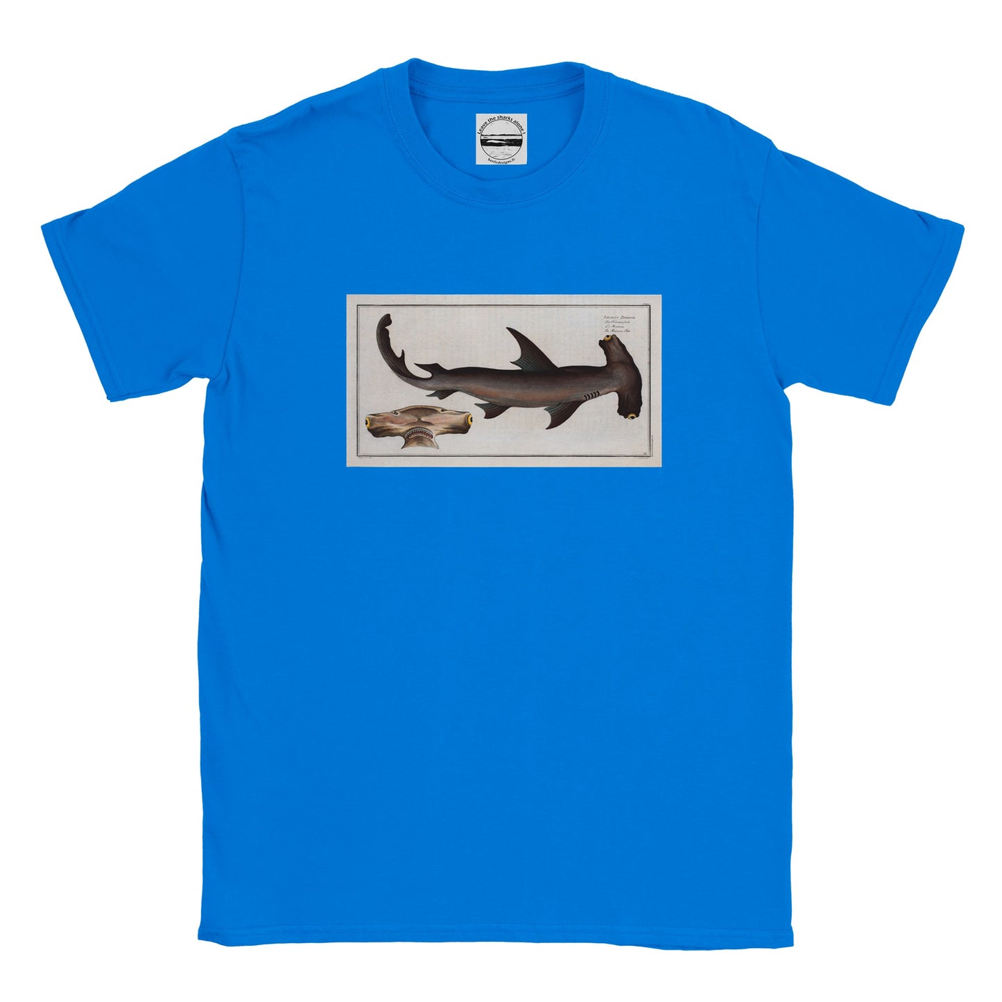 T-Shirt Requin «Le Marteau» - Squalus Zygaena - Couleur Bleu roi