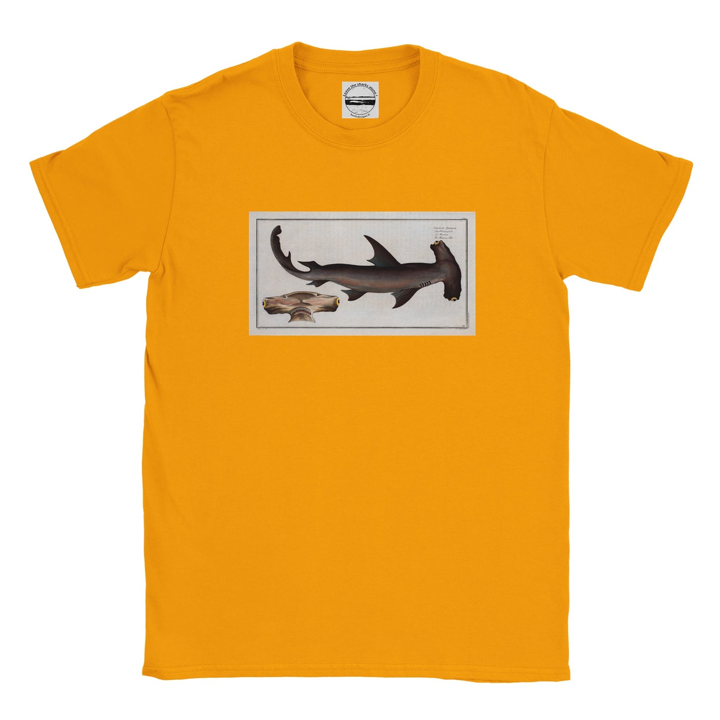 T-Shirt Requin «Le Marteau» - Squalus Zygaena - Couleur Or