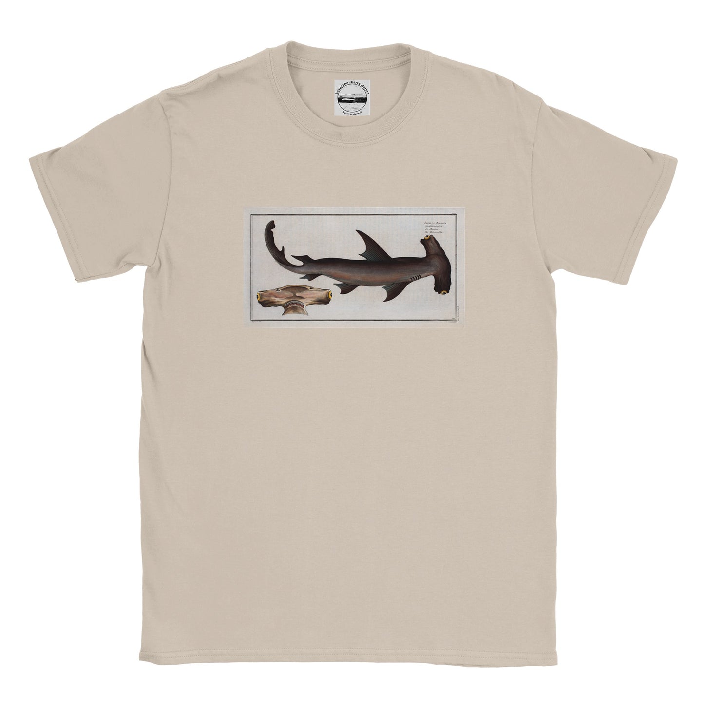 T-Shirt Requin «Le Marteau» - Squalus Zygaena - Couleur Sable