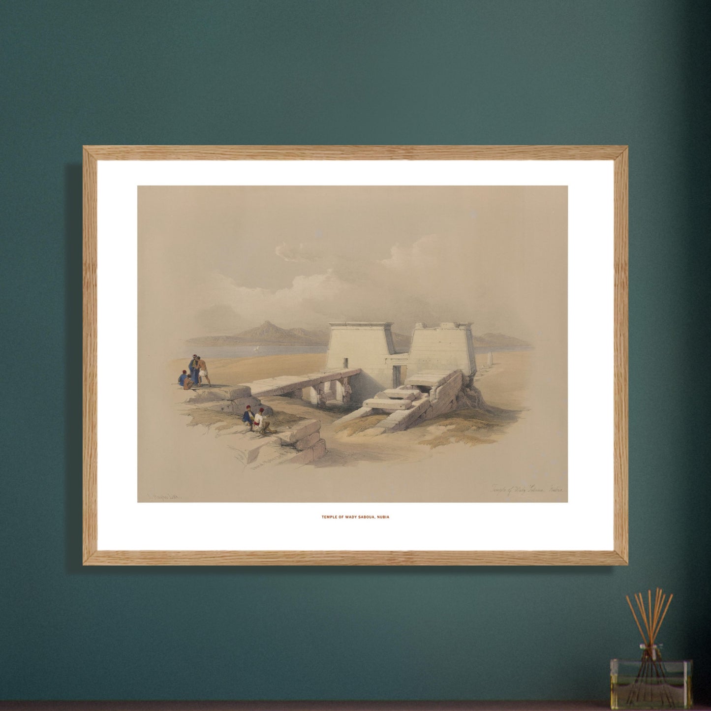 Temple de Wadi es-Seboua, Nubie - lithographie de David Roberts (1838). - image 52912136552781