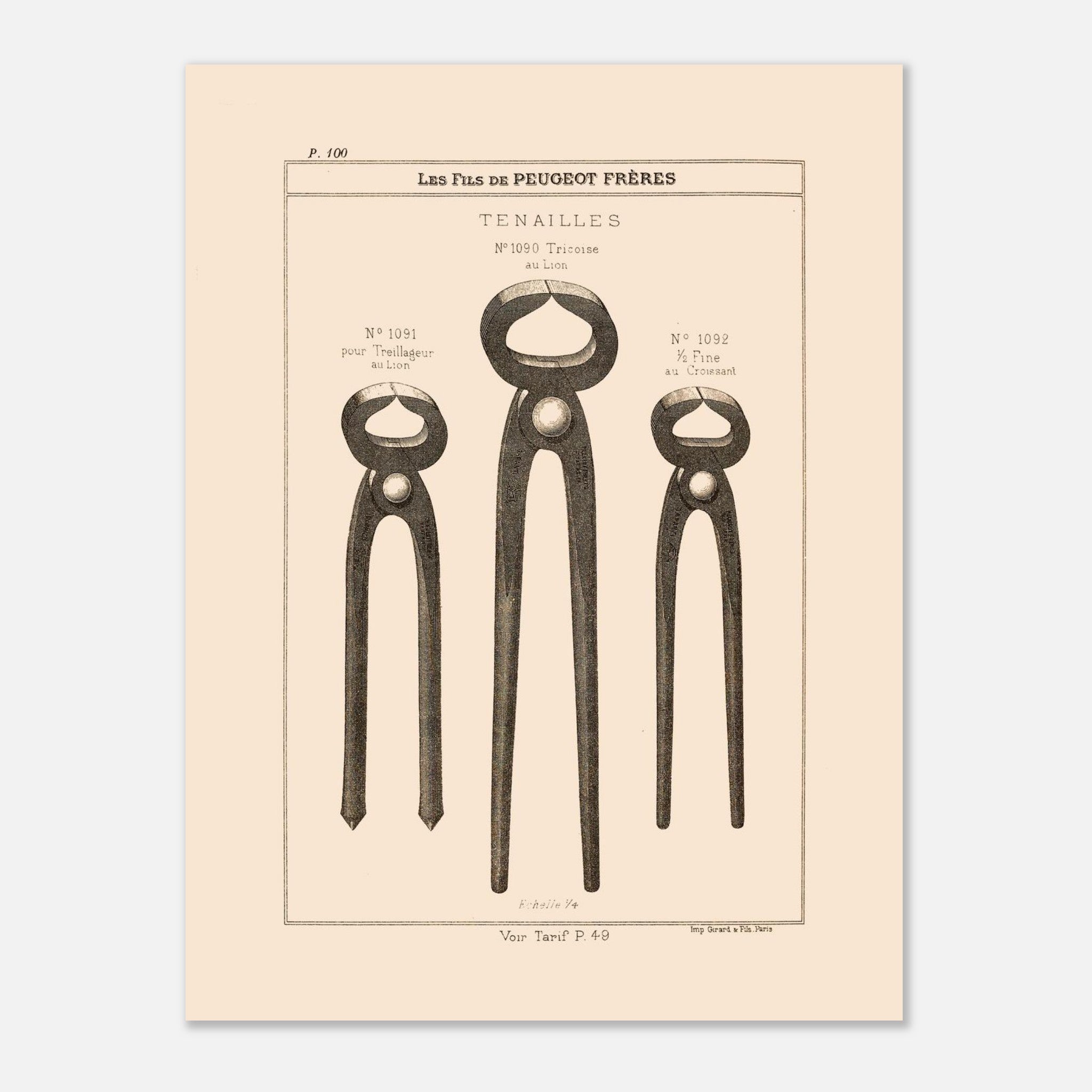 Tenaille Pour Cimentier BETA – Longueur 220mm, Référence 1098