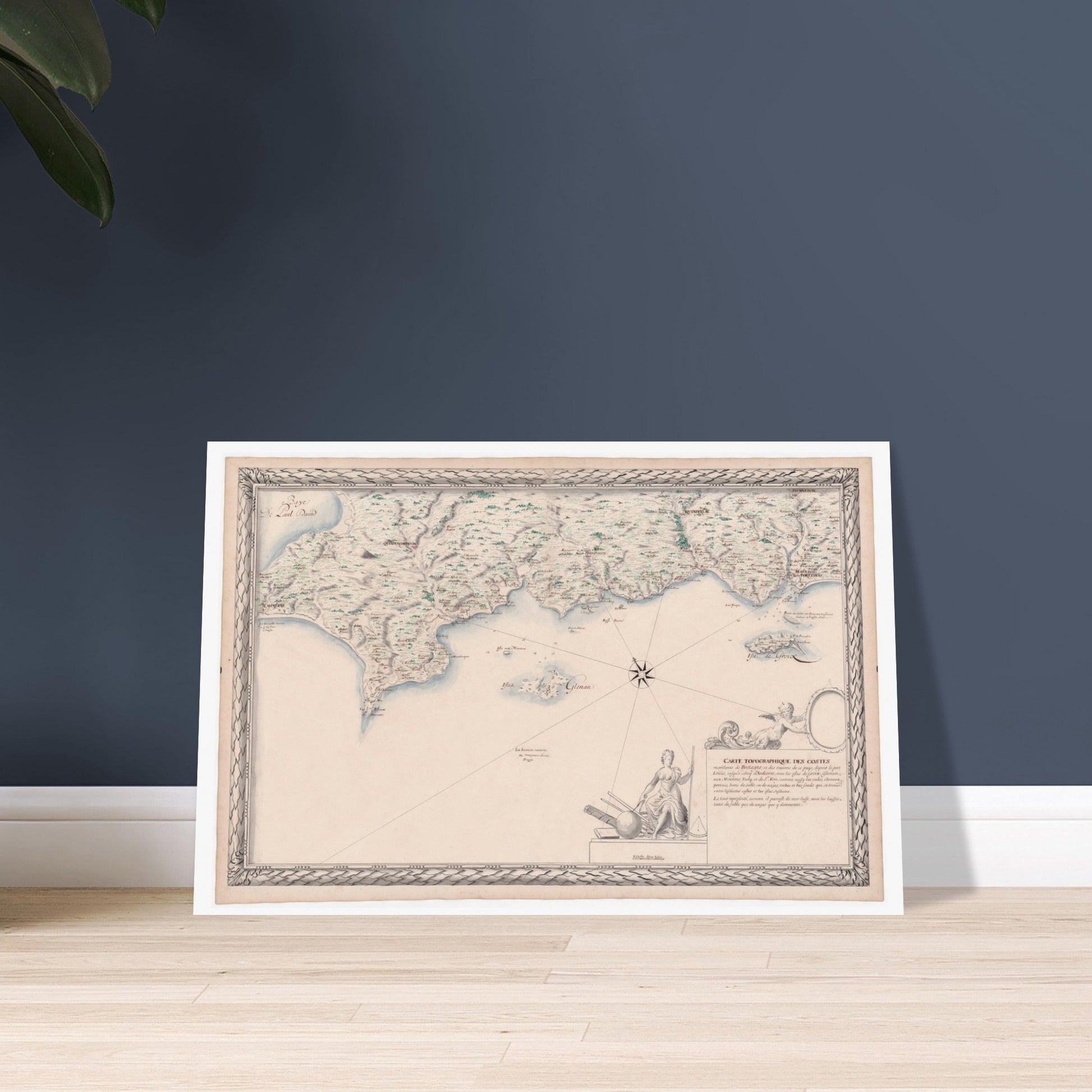 Carte topographique des côtes maritimes de Bretagne et des rivières de ce pays, depuis Port Louis jusqu'à celui d'Audierne, avec les îles de Groix, Glénan, aux Moutons, Tudy et de Saint-Nom. - image 52949330493773